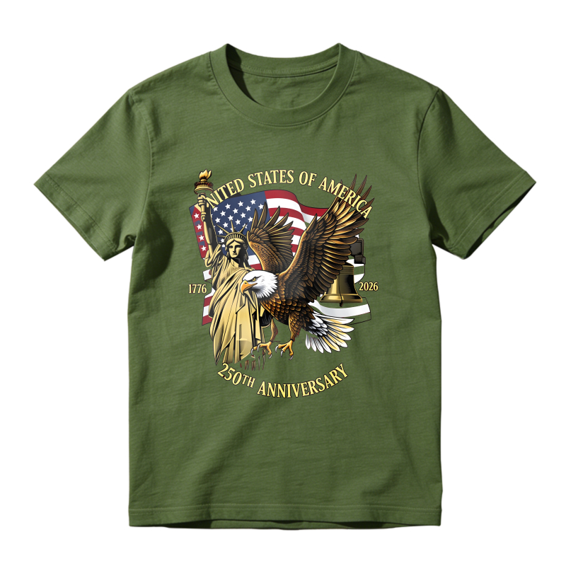 United States Of America 250th Anniversary Eagle And Flag Design Unisex Classic T-shirt