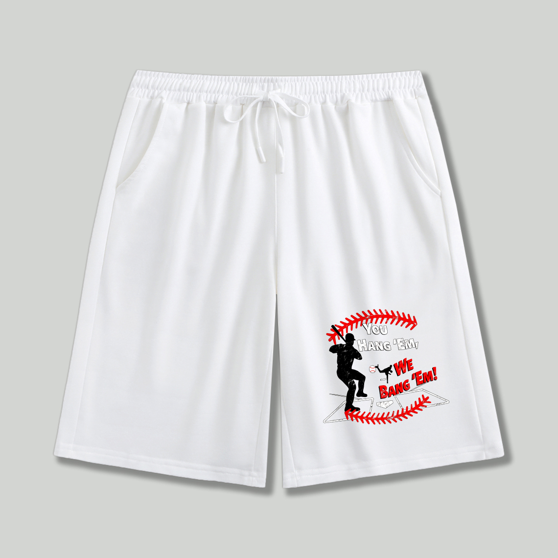 Dorawear™ Baseball Player With Text Nice Hitting You I'll Bang You Shorts-Dorawear