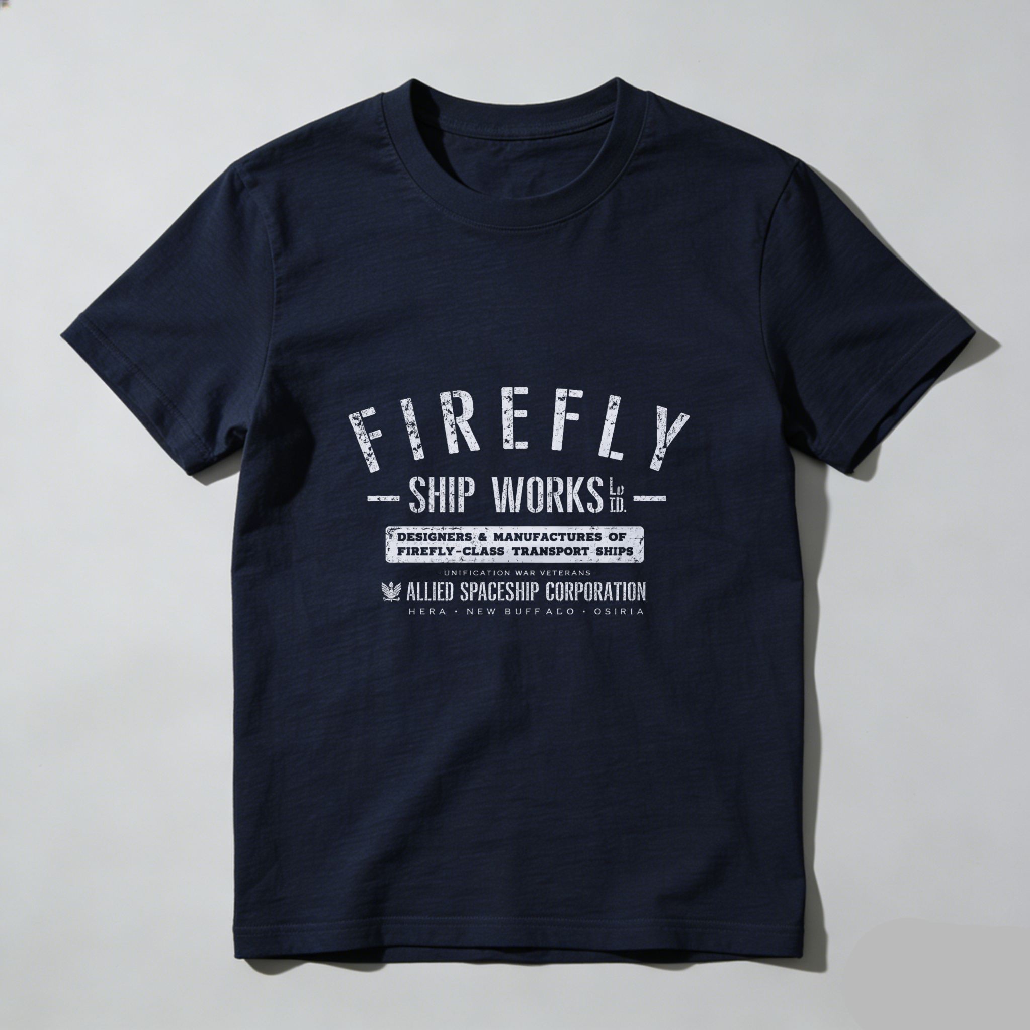 Dorawear Firefly Ship Works Designers Manufacturers Pure Cotton Short Sleeve T-Shirt