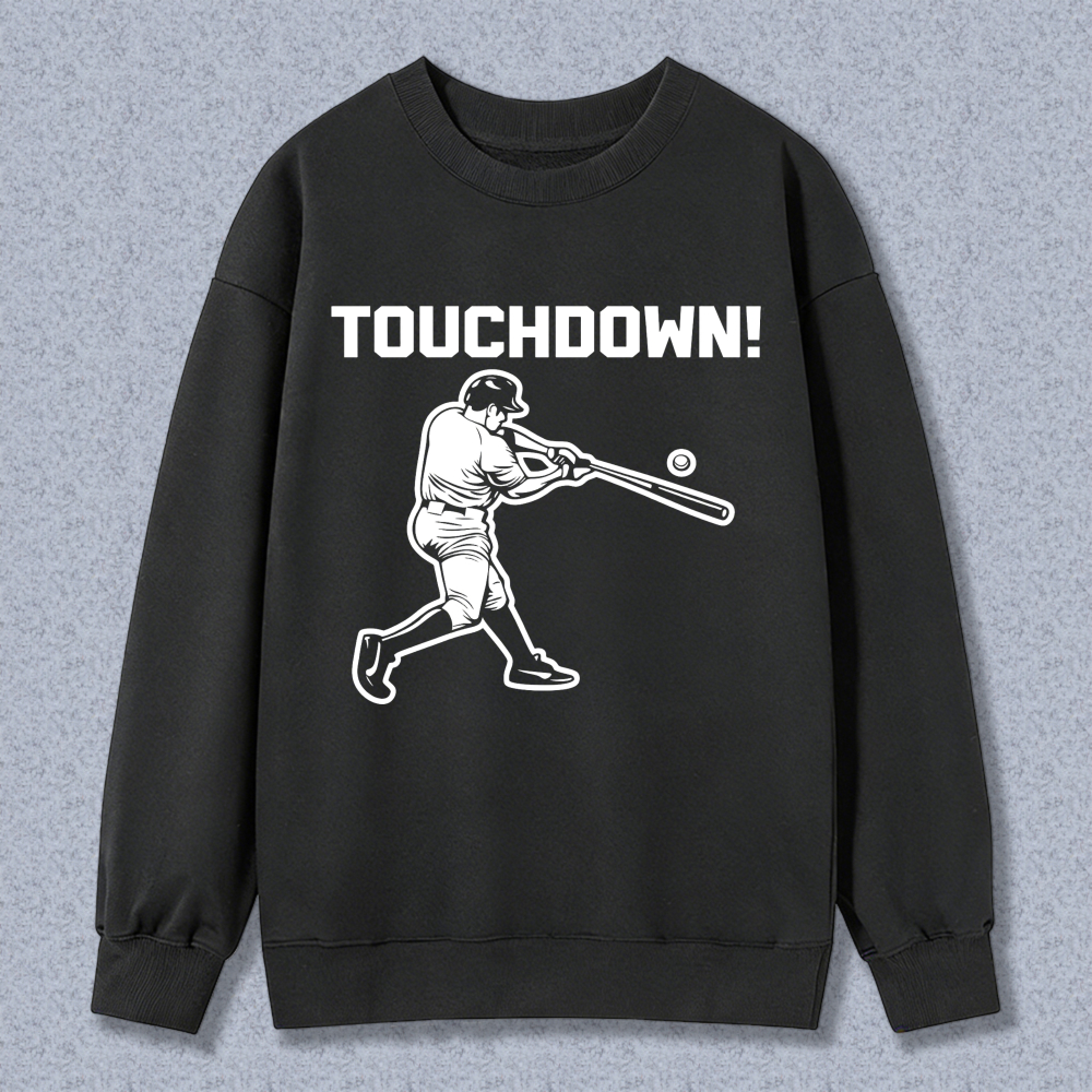 Dorawear™ Touchdown Baseball Player Swinging Bat Unisex Classic Sweatshirt
