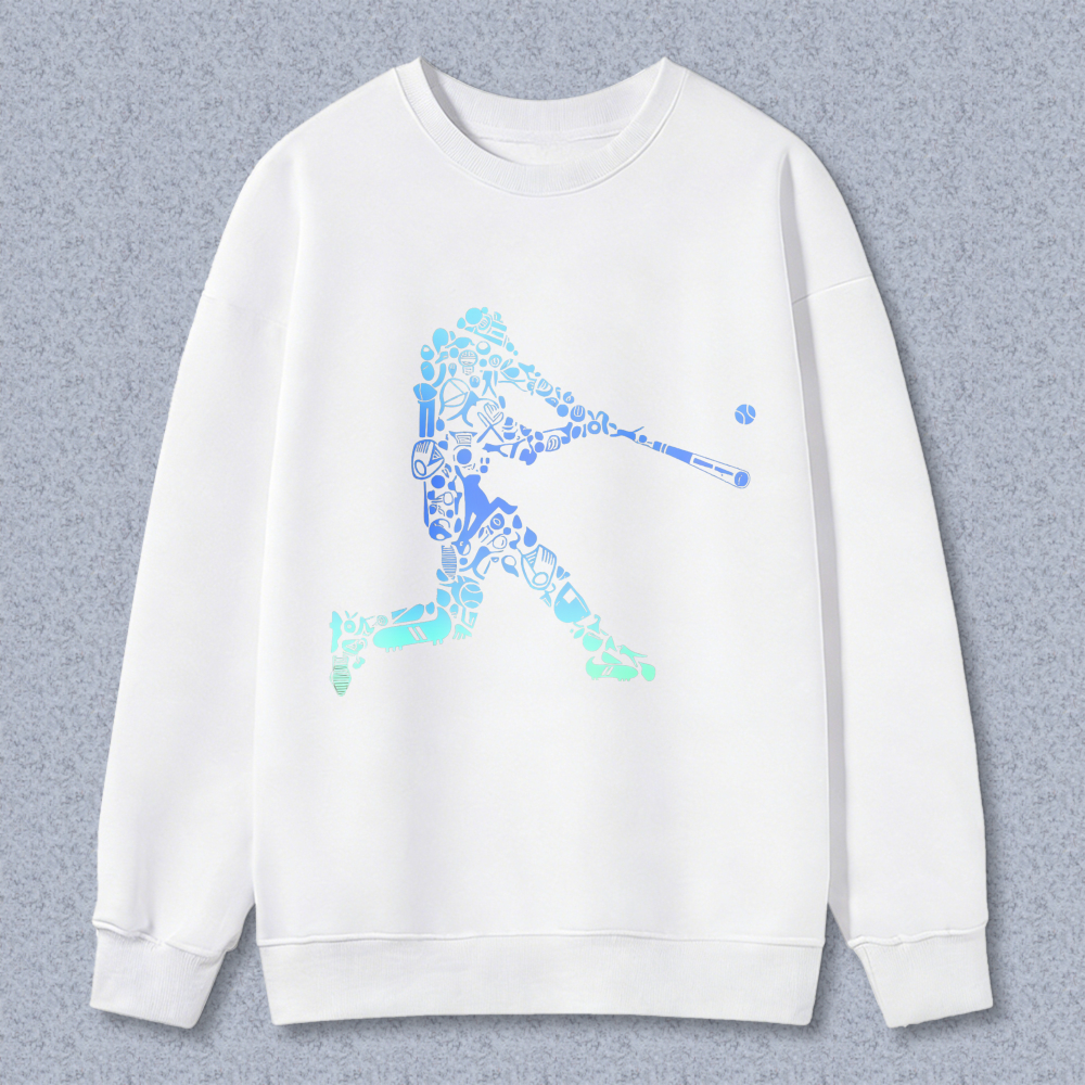 Dorawear™ Baseball Player With Gear Pattern Unisex Classic Sweatshirt