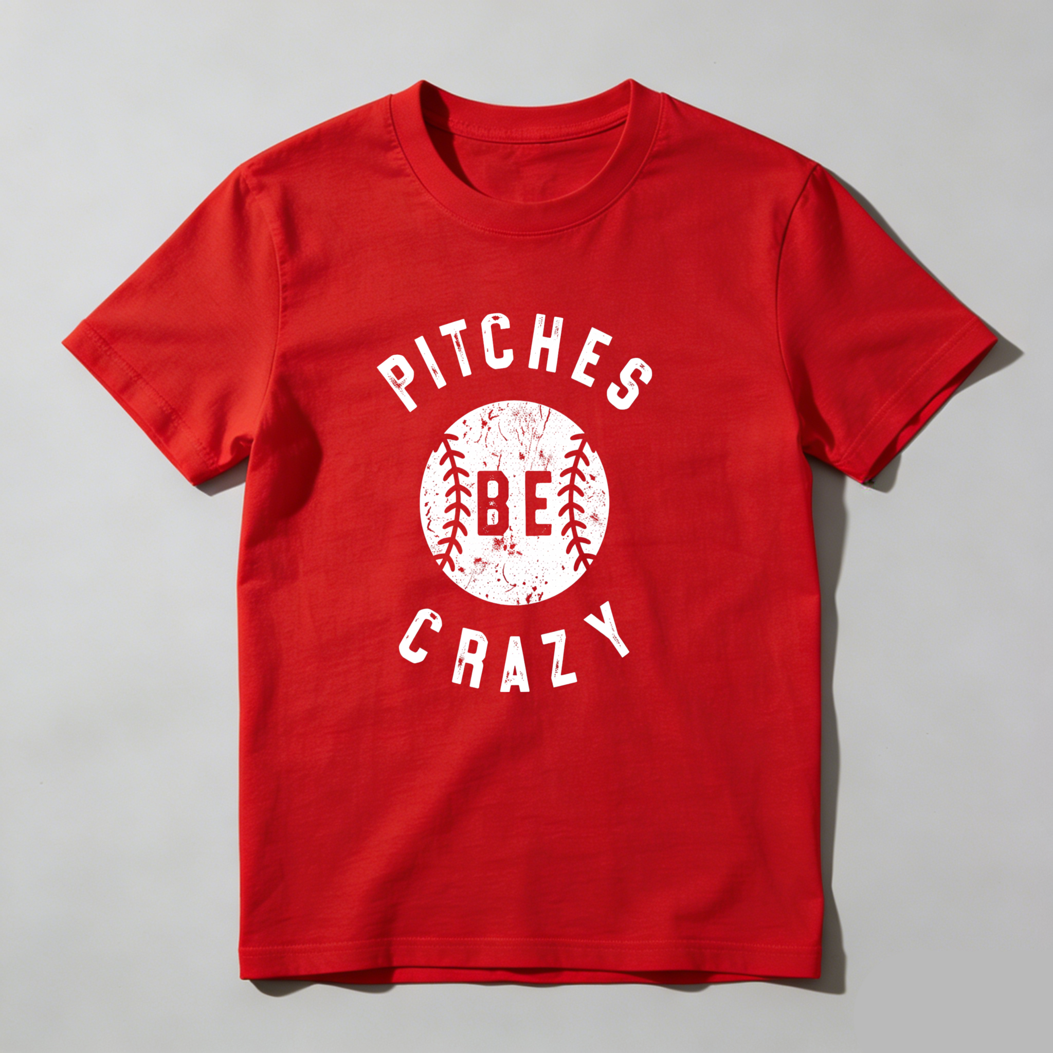 Dorawear™Pitches Be Crazy Baseball Design T Shirt