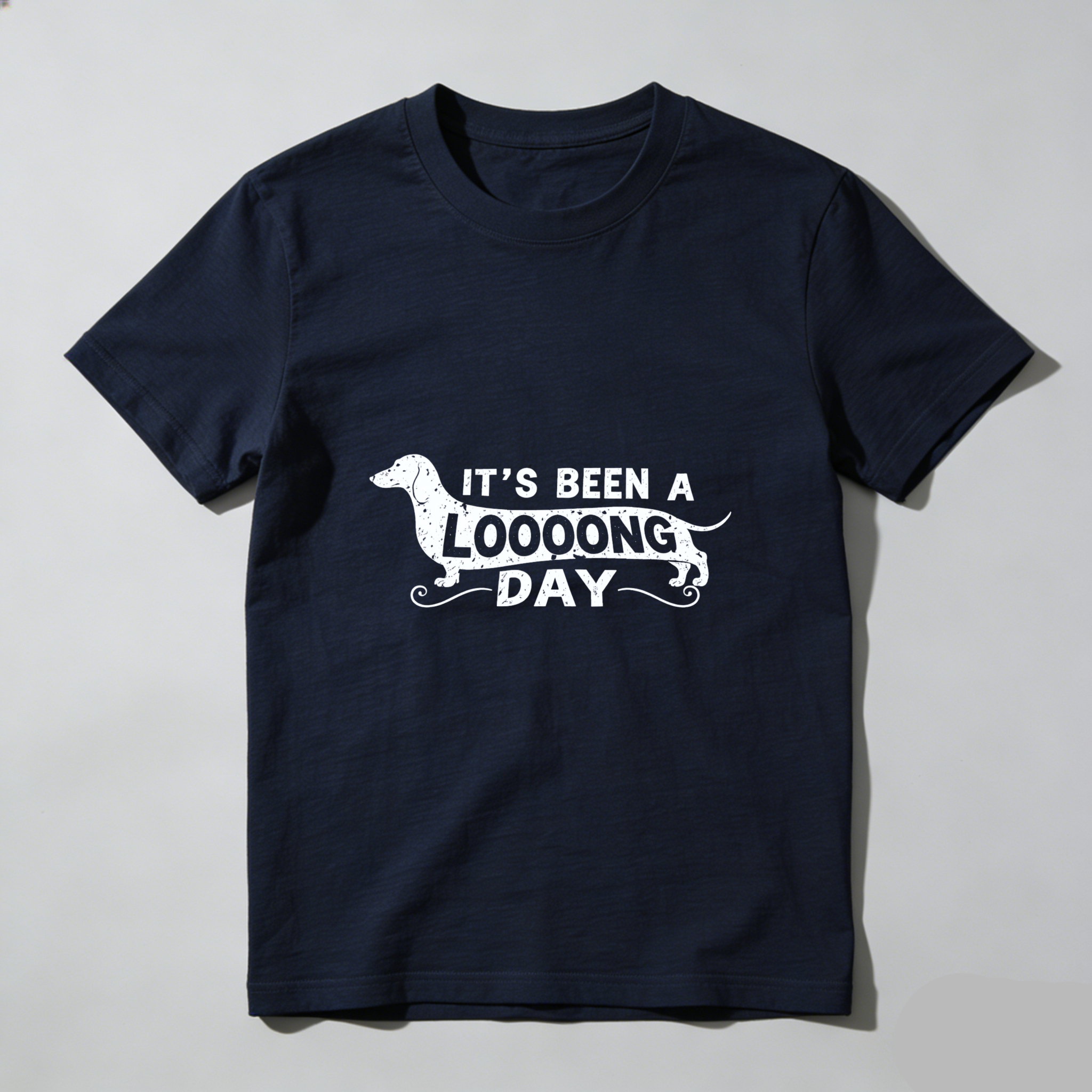 Dorawear™ Its Been A Looong Day Dachshund Pure Cotton Short Sleeve T Shirt-Dorawear
