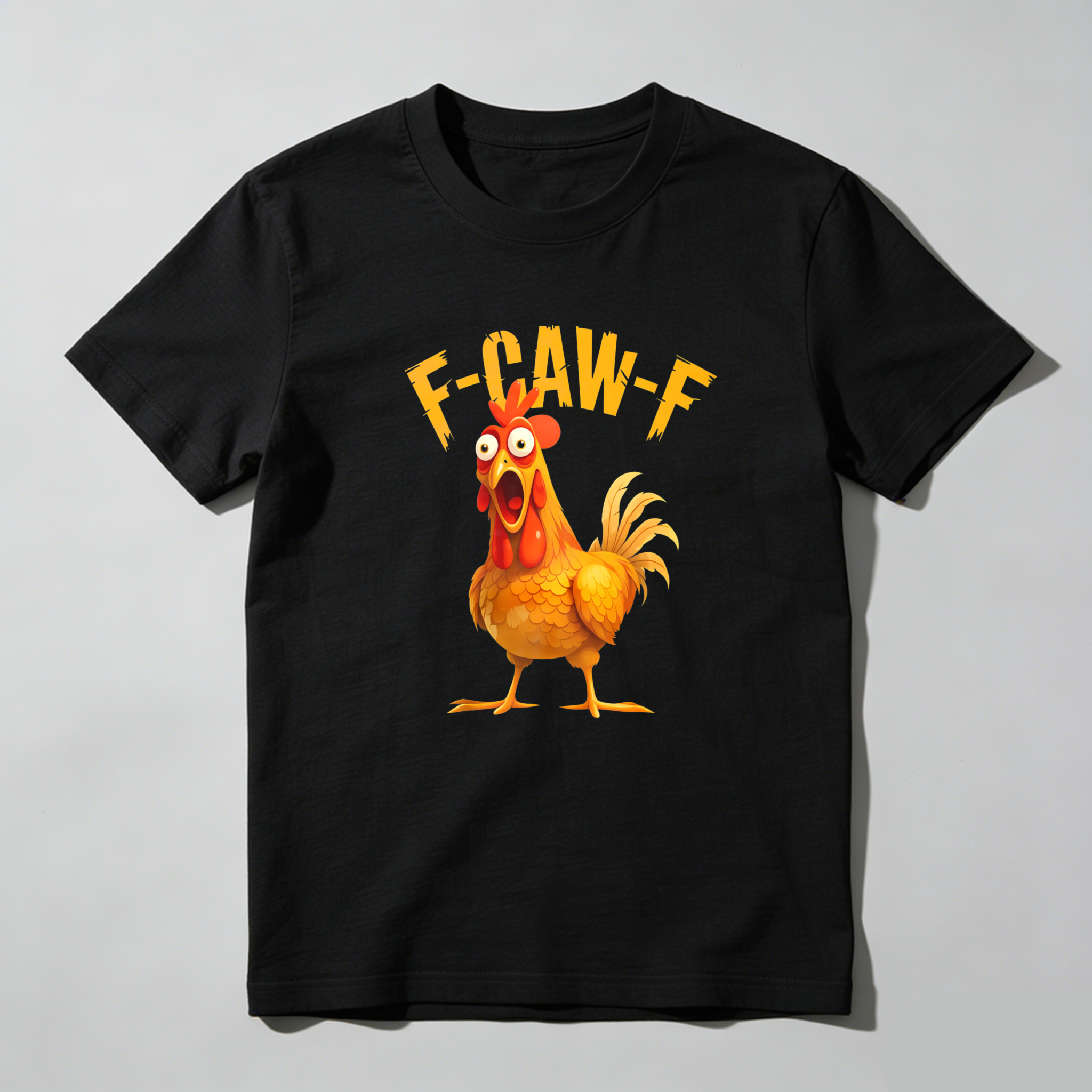 Dorawear F Caw F Rooster Cartoon Design T Shirt
