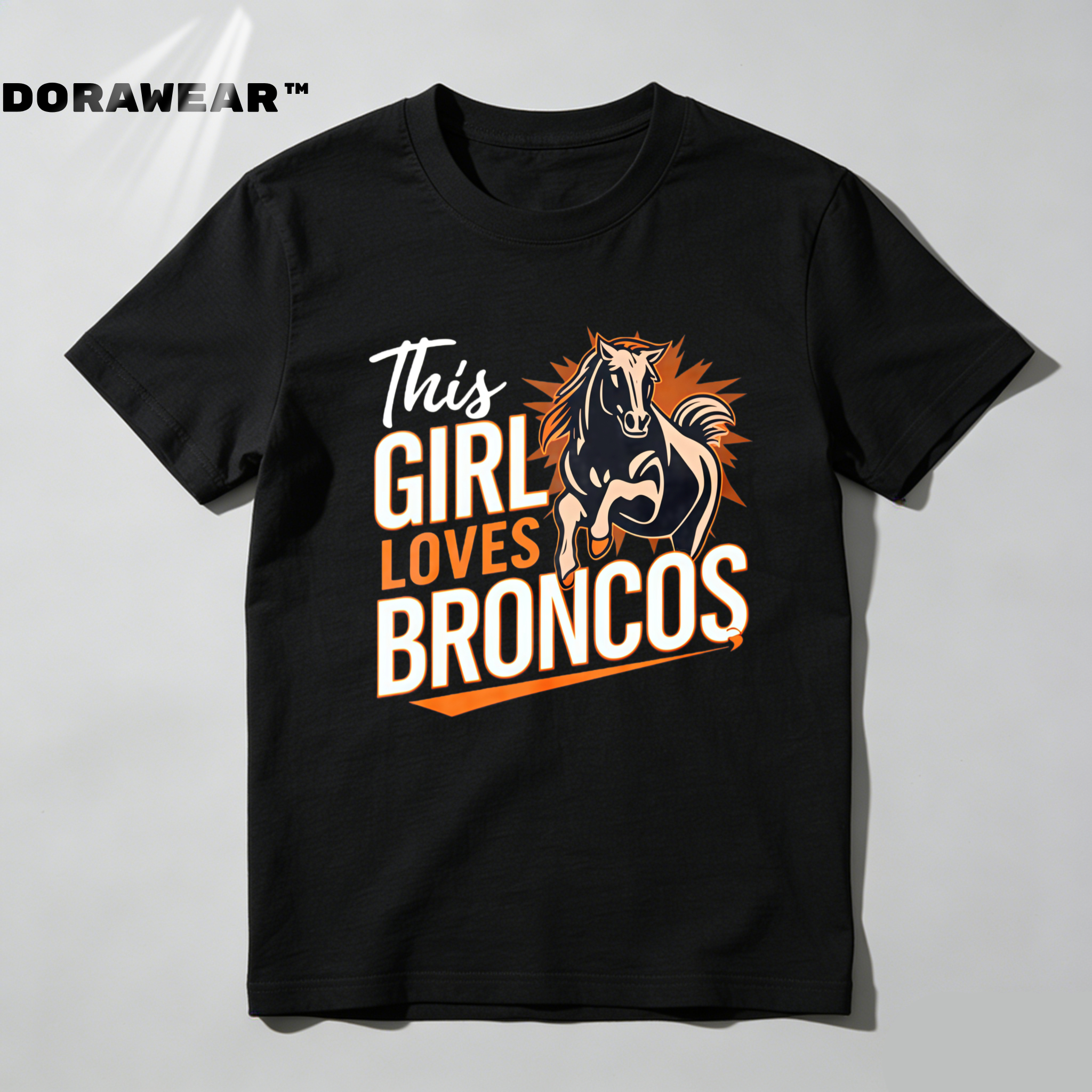 Dorawear™  This Girl Loves Broncos Horse T Shirt