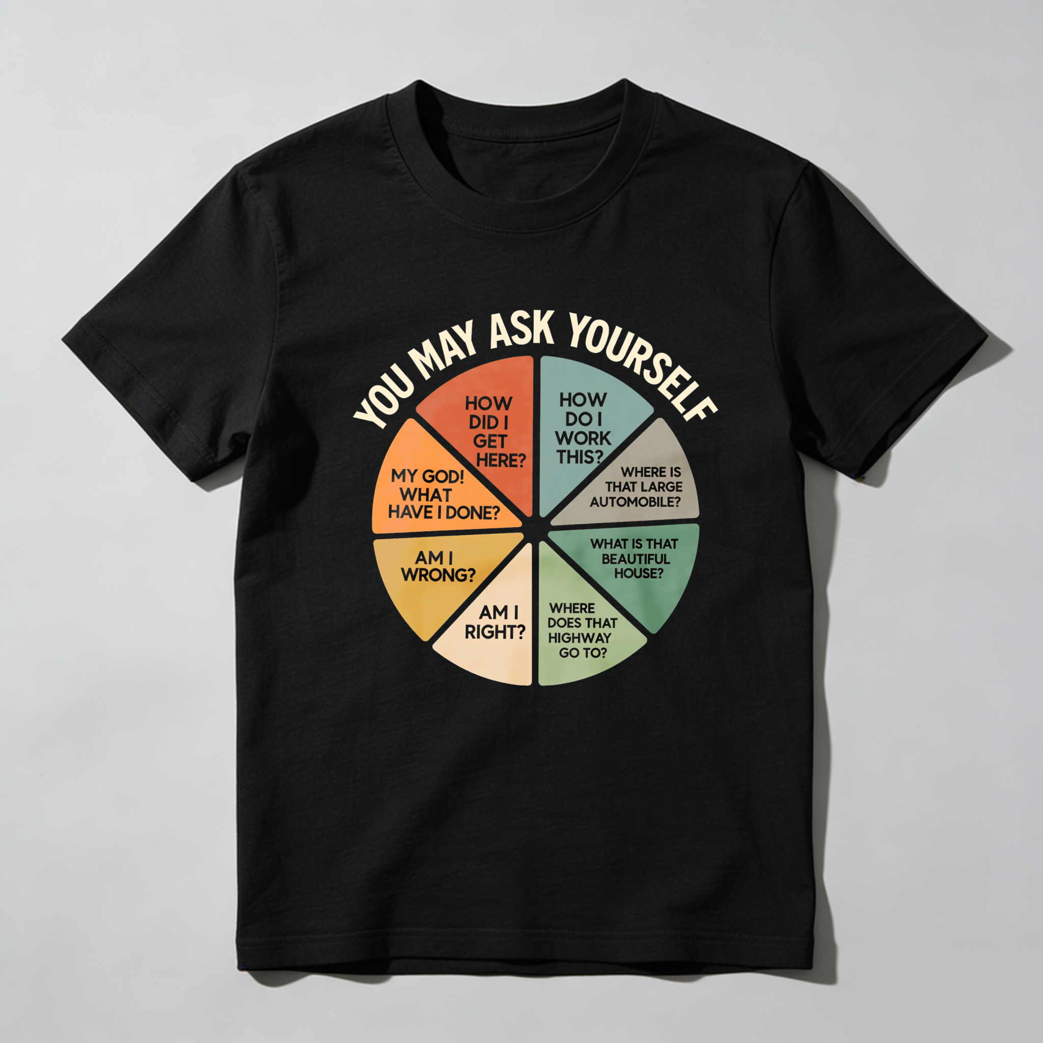Dorawear You May Ask Yourself Wheel Of Questions T Shirt