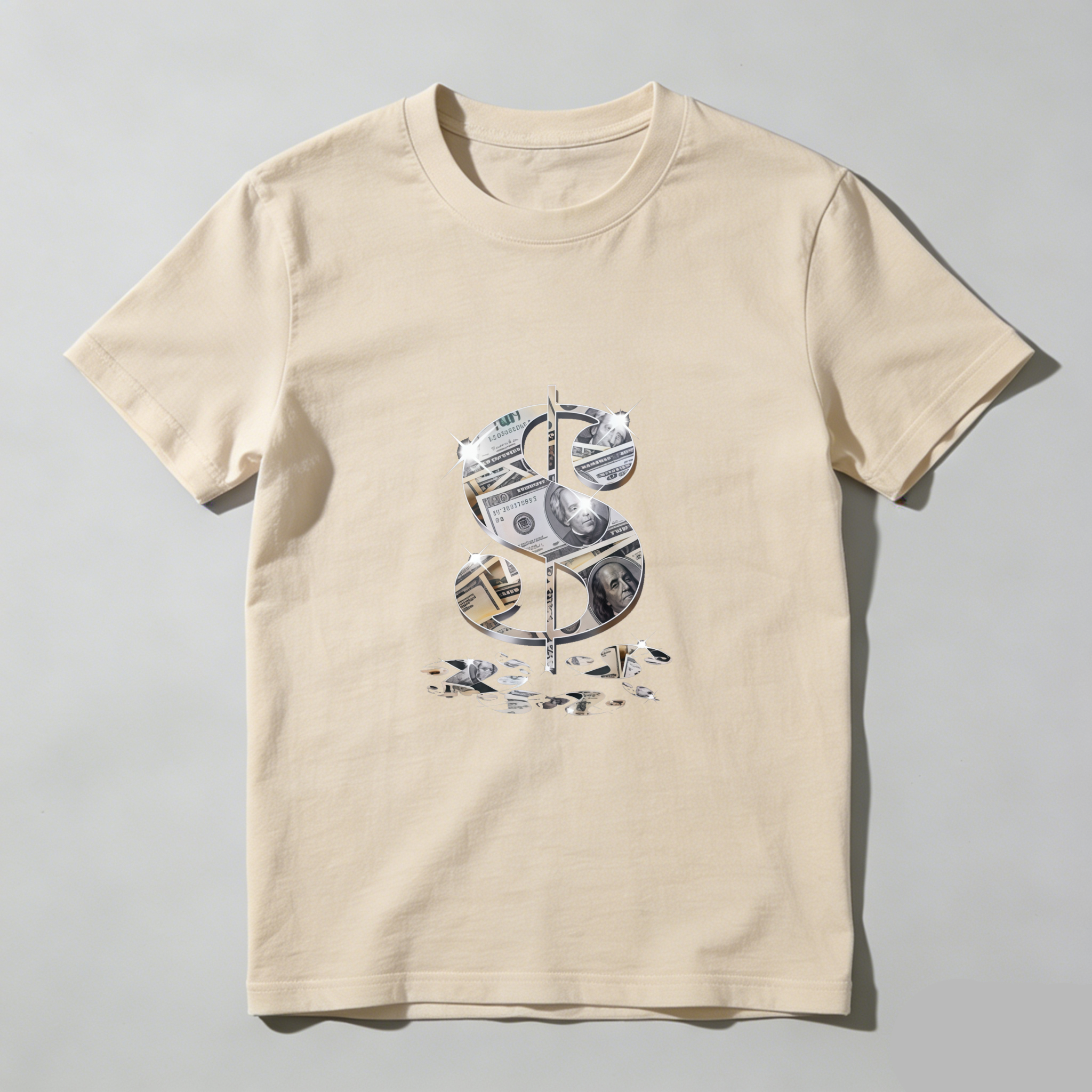 Dorawear™  Dollar Sign Made Of Money Bills T Shirt