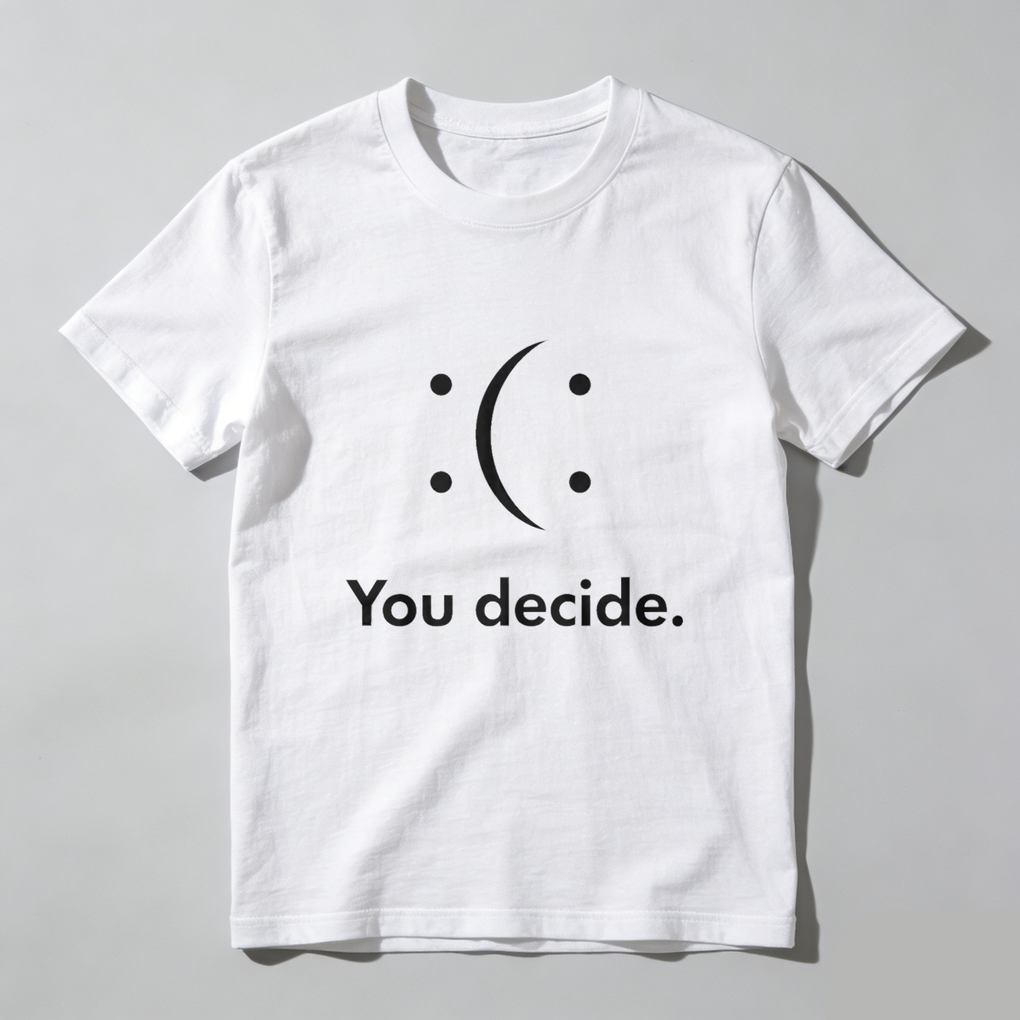 Dorawear™ You Decide Smile Face Pure Cotton Short Sleeve T Shirt-Dorawear