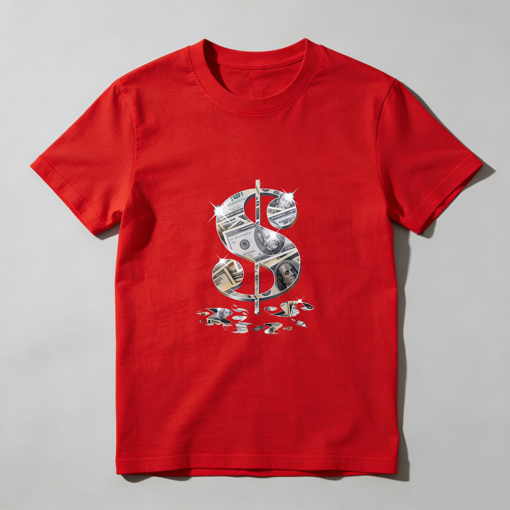 Dorawear™  Dollar Sign Made Of Money Bills T Shirt