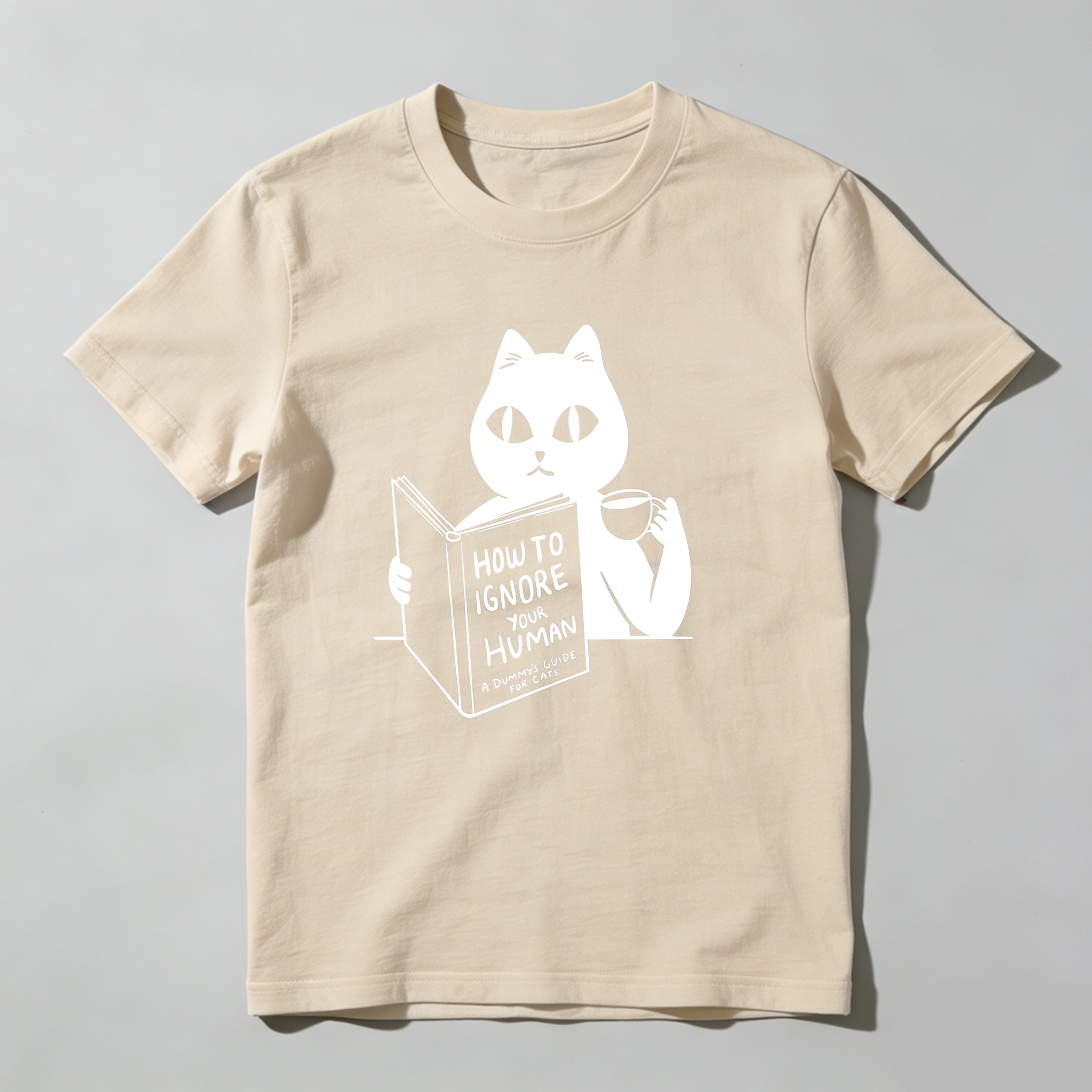 Dorawear Cat Reading Book How To Ignore Your Human T Shirt