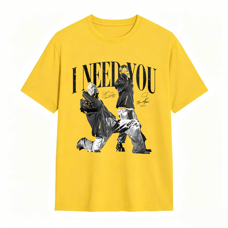 I Need You K-POP World Tour 2026 Vintage Hip Hop Graphic Tee