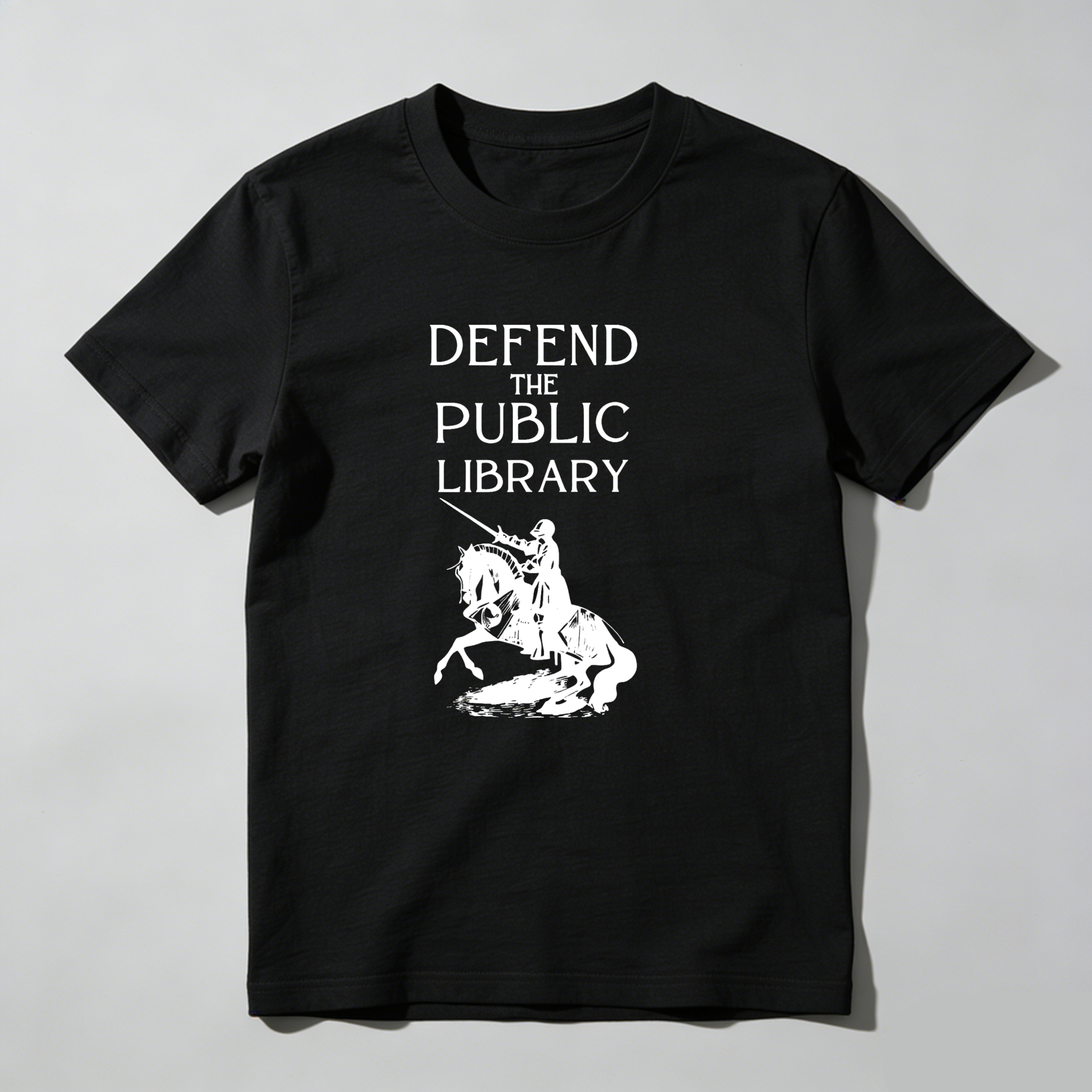 Dorawear™ Defend The Public Library Knight On Horse T Shirt