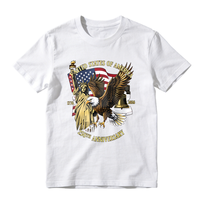 United States Of America 250th Anniversary Eagle And Flag Design Unisex Classic T-shirt