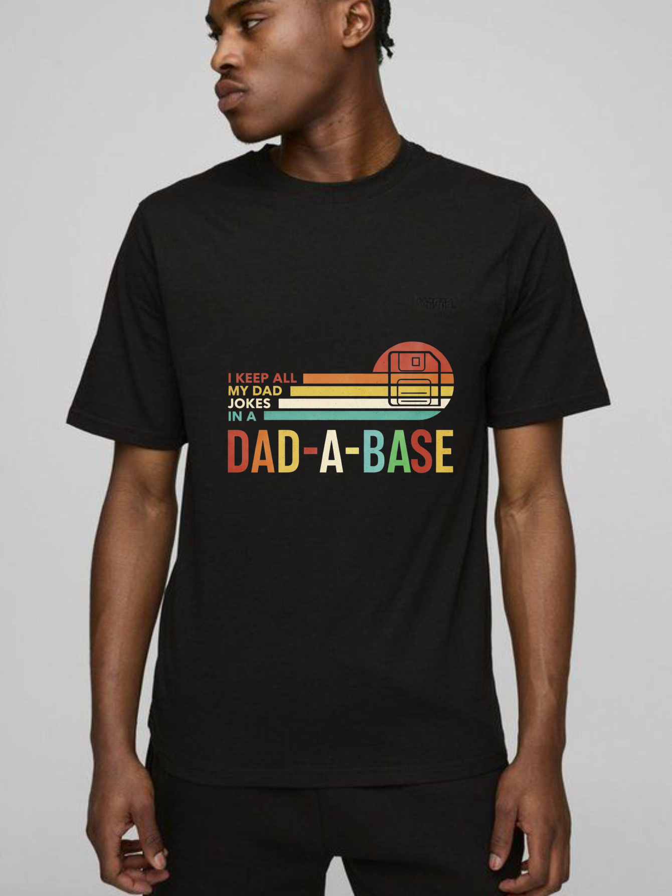 Dorawear™ I Keep All My Dad Jokes In A Dad A Base Pure Cotton Short Sleeve T Shirt-Dorawear