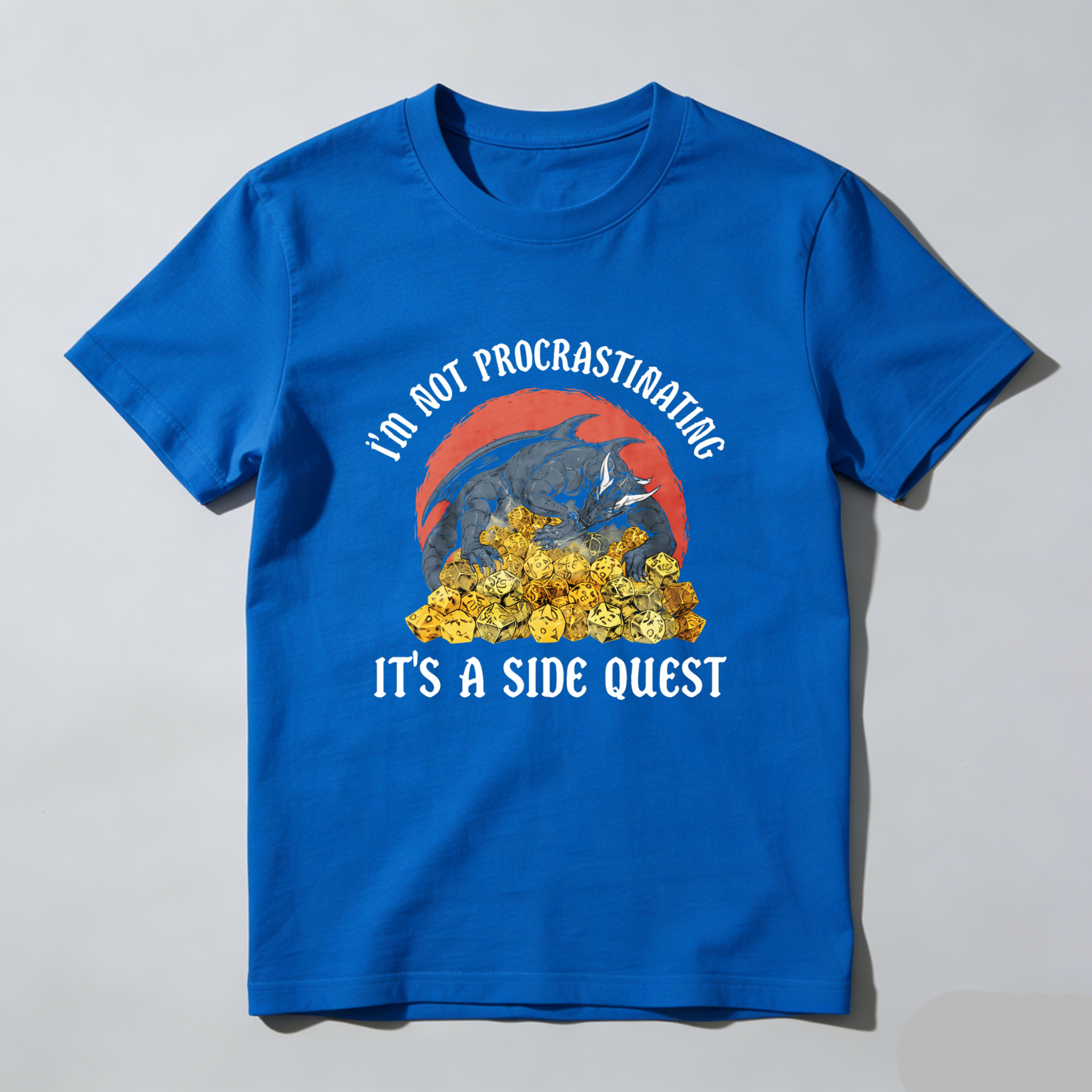 Dorawear™ Dragon Hoard Procrastination Side Quest Pure Cotton Short Sleeve T-Shirt-Dorawear