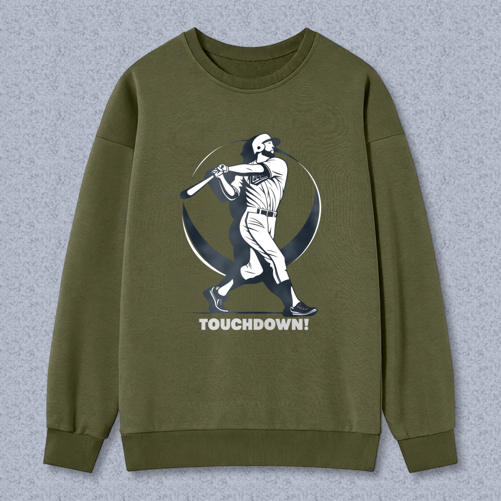 Dorawear™ Baseball Player With Bat And Crescent Moon Design Unisex Classic Sweatshirt