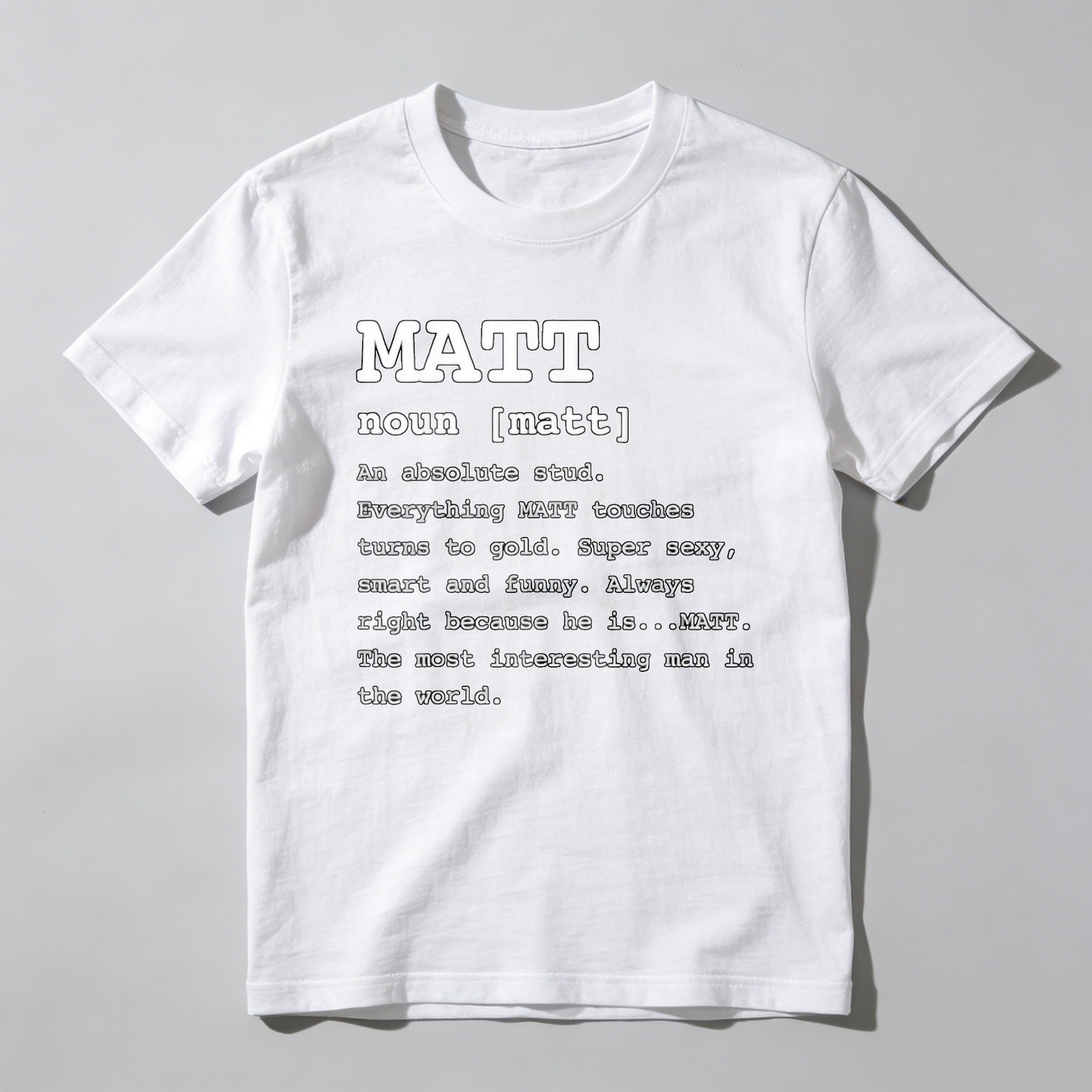 Dorawear™  Matt Noun Definition Print T Shirt T Shirt