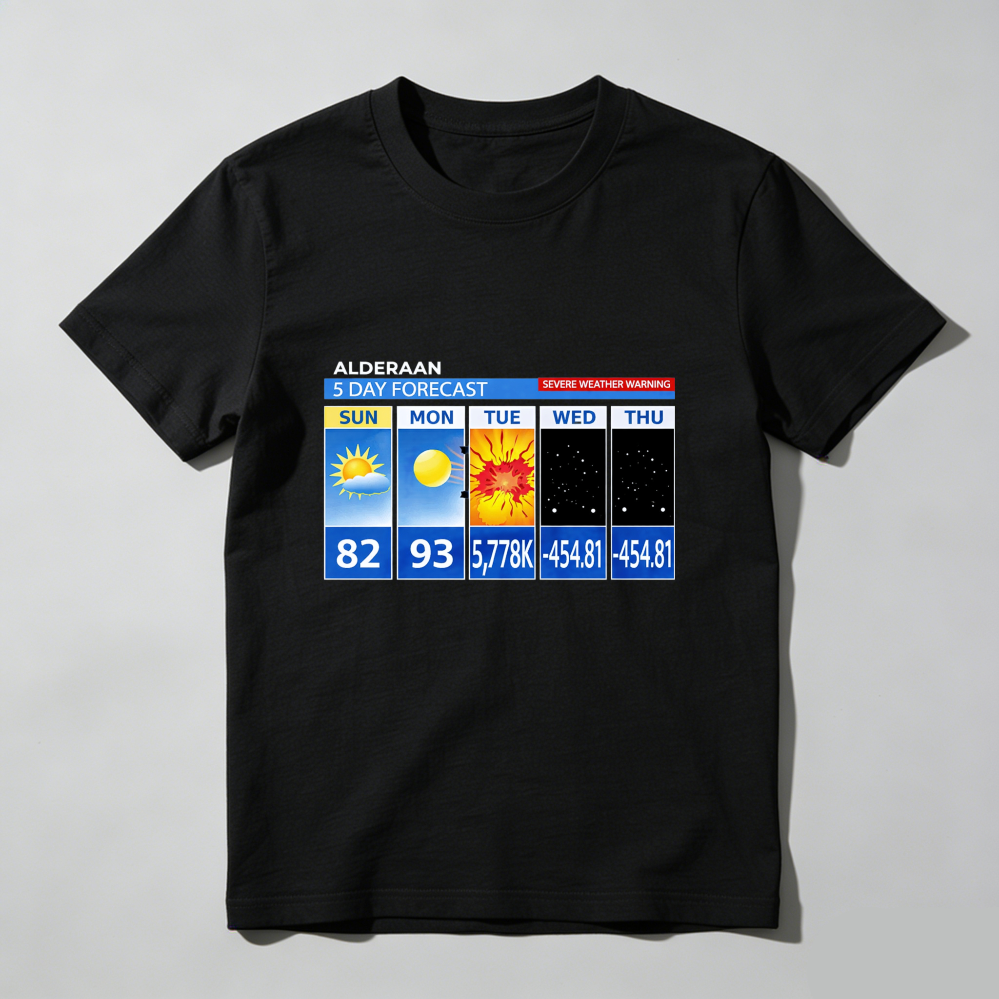 Dorawear™ Alderaan Weather Forecast Pure Cotton Short Sleeve T Shirt-Dorawear