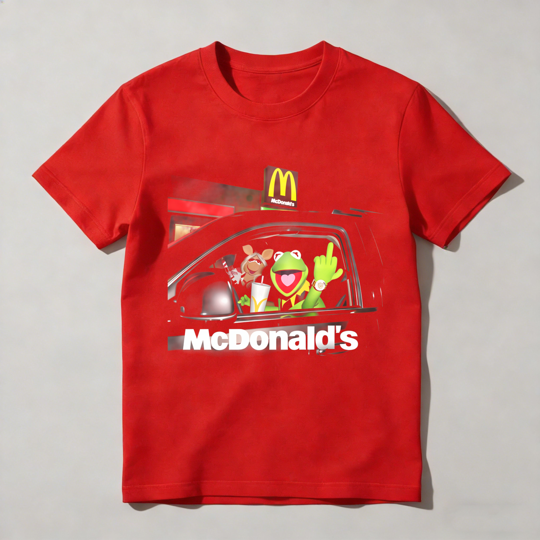 Dorawear™ Muppets In Car At Mcdonalds Drive Thru T Shirt
