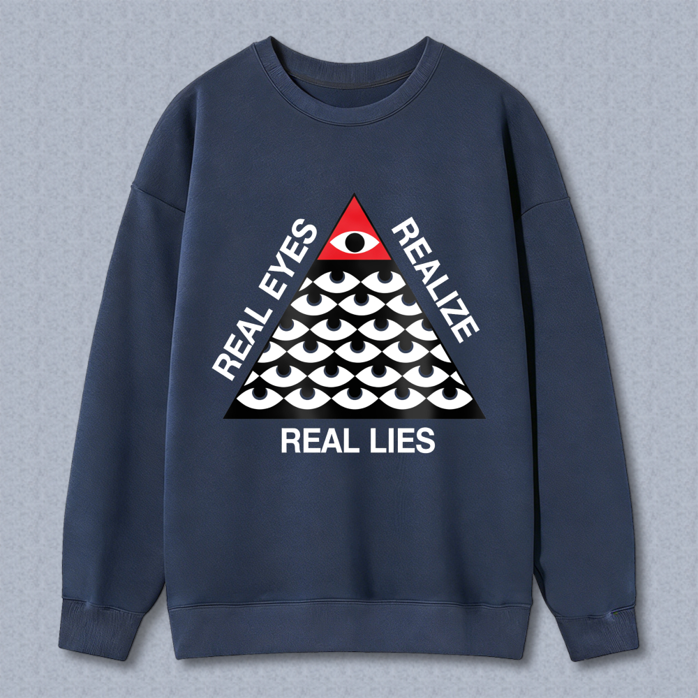 Dorawear™ All Seeing Eye Pyramid Real Eyes Realize Real Lies Unisex Classic Sweatshirt(1)