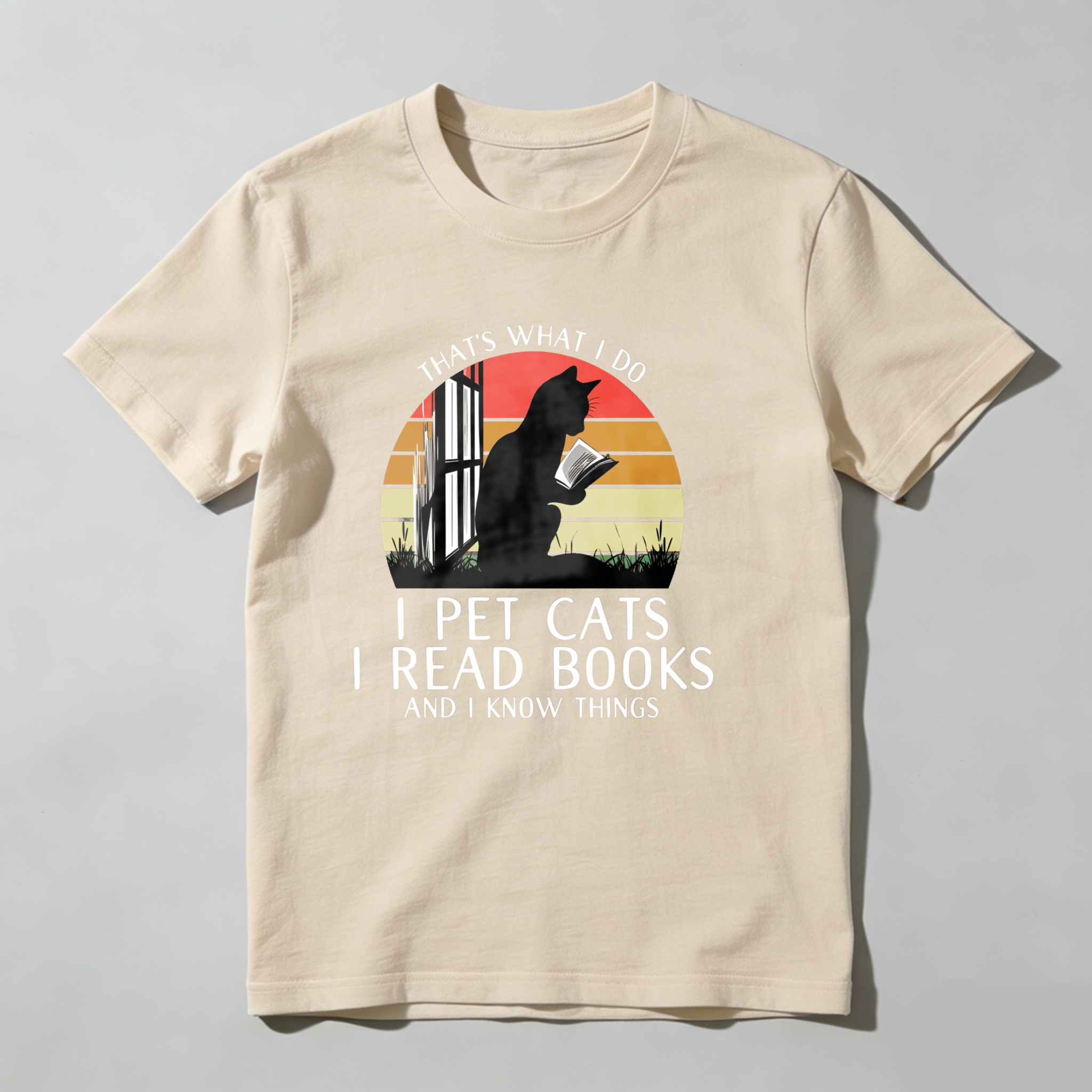 Dorawear™ That's What I Do I Pet Cats I Read Books And I Know Things T Shirt