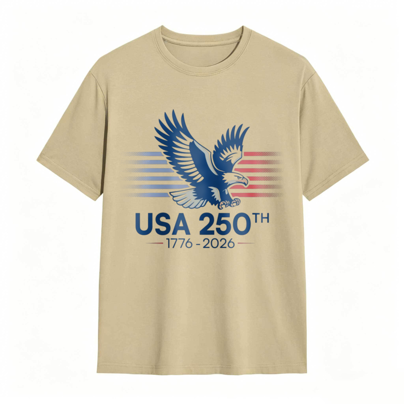 Dorawear™   Eagle And American Flag Design Usa 250th Anniversary 1776 2026 T-shirt