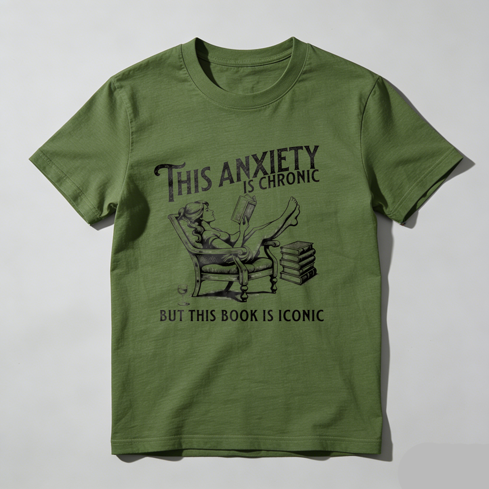 Dorawear This Anxiety Is Chronic But This Book Is Iconic T Shirt