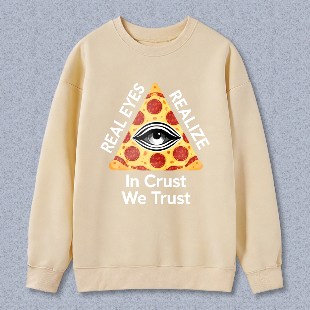 Dorawear™ Pizza Eye Pyramid In Crust We Trust Unisex Classic Sweatshirt
