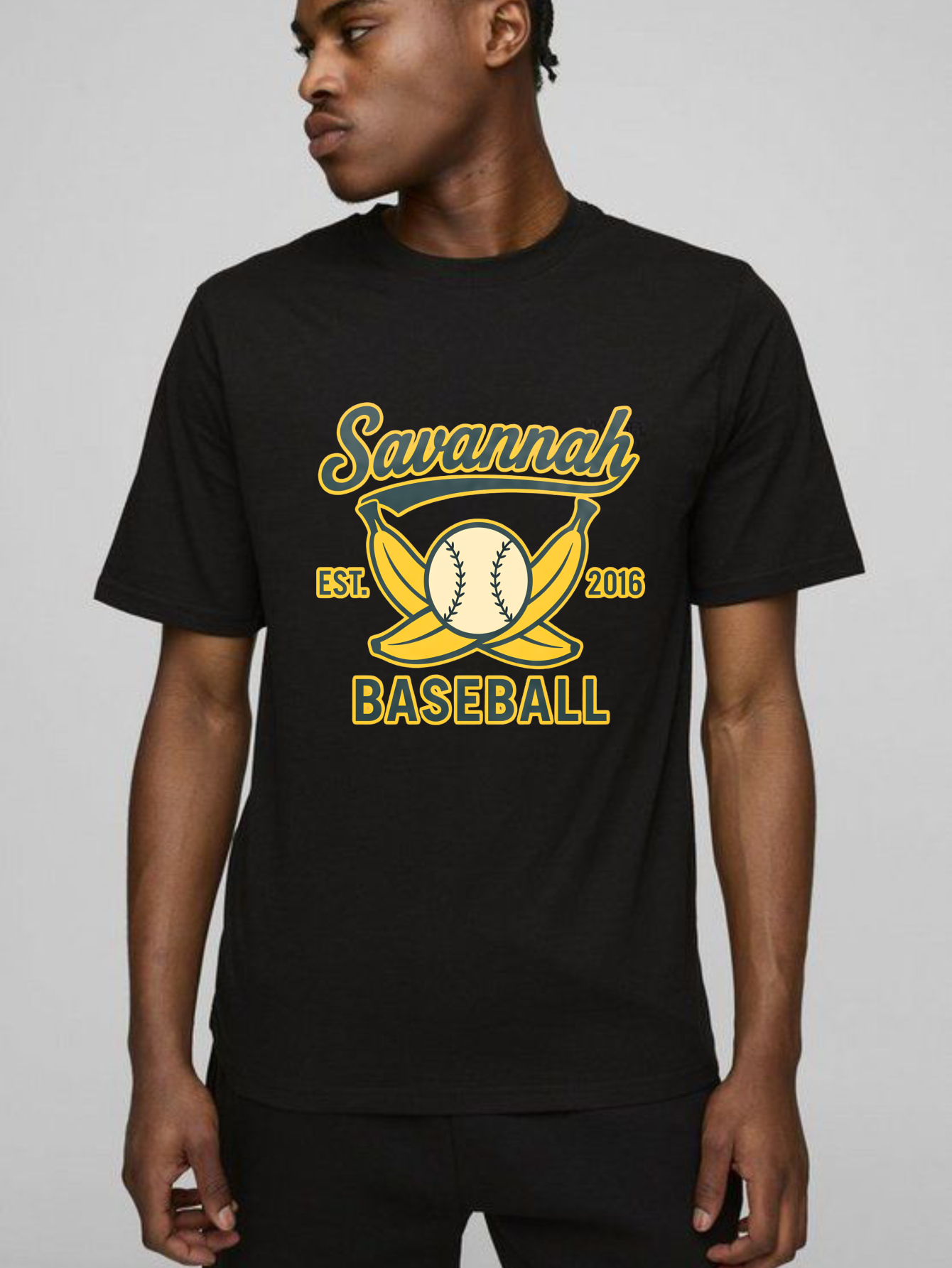 Dorawear™ Savannah Baseball Est 2016 Bat Ball Design  T Shirt-Dorawear