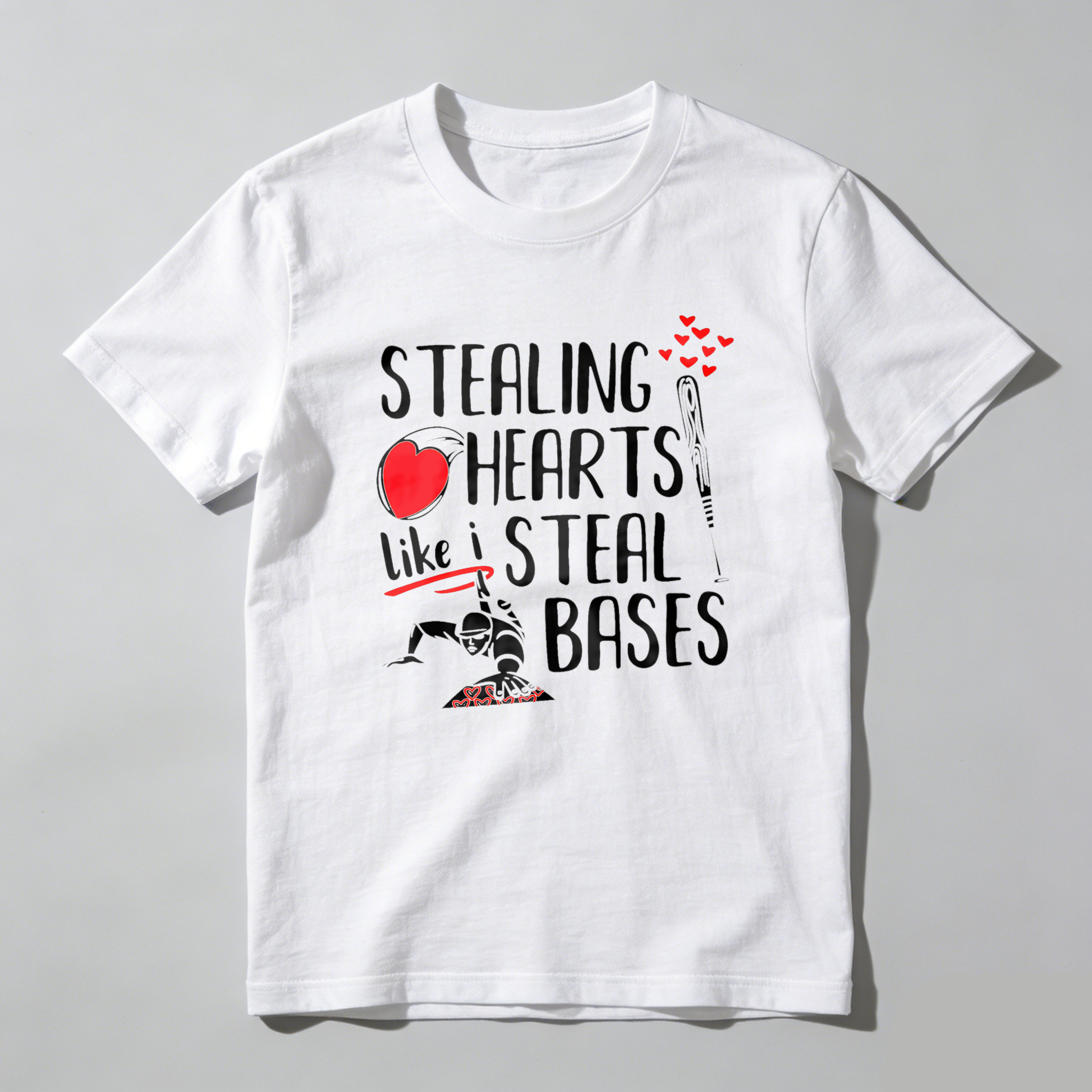 Dorawear™ Stealing Hearts Like I Steal Bases  T Shirt-Dorawear