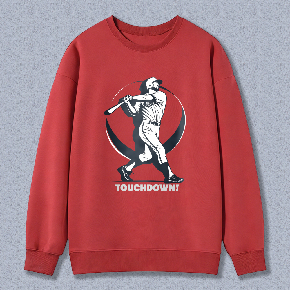 Dorawear™ Baseball Player With Bat And Crescent Moon Design Unisex Classic Sweatshirt