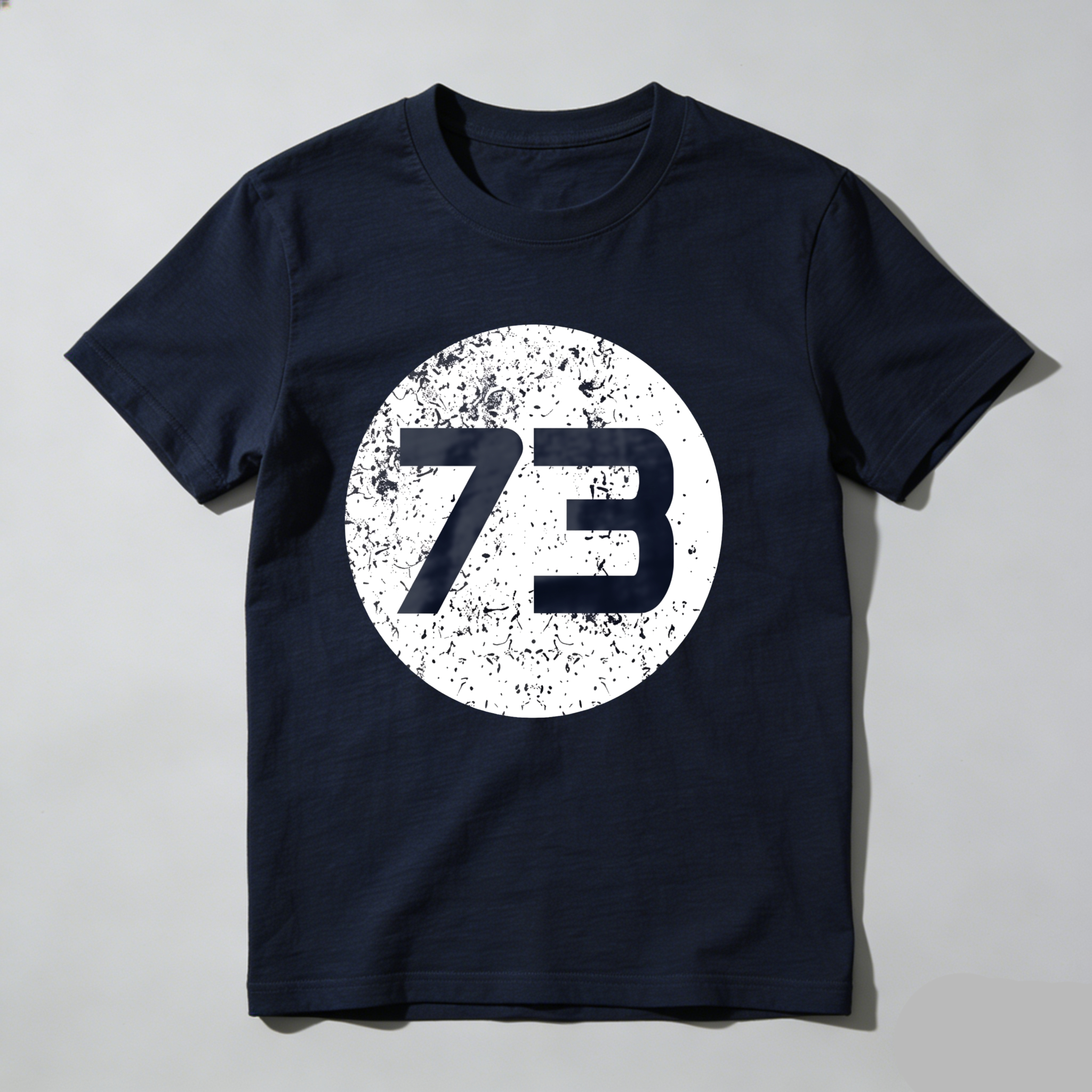 Dorawear™ White Circle With Black Number Seventy Three T Shirt