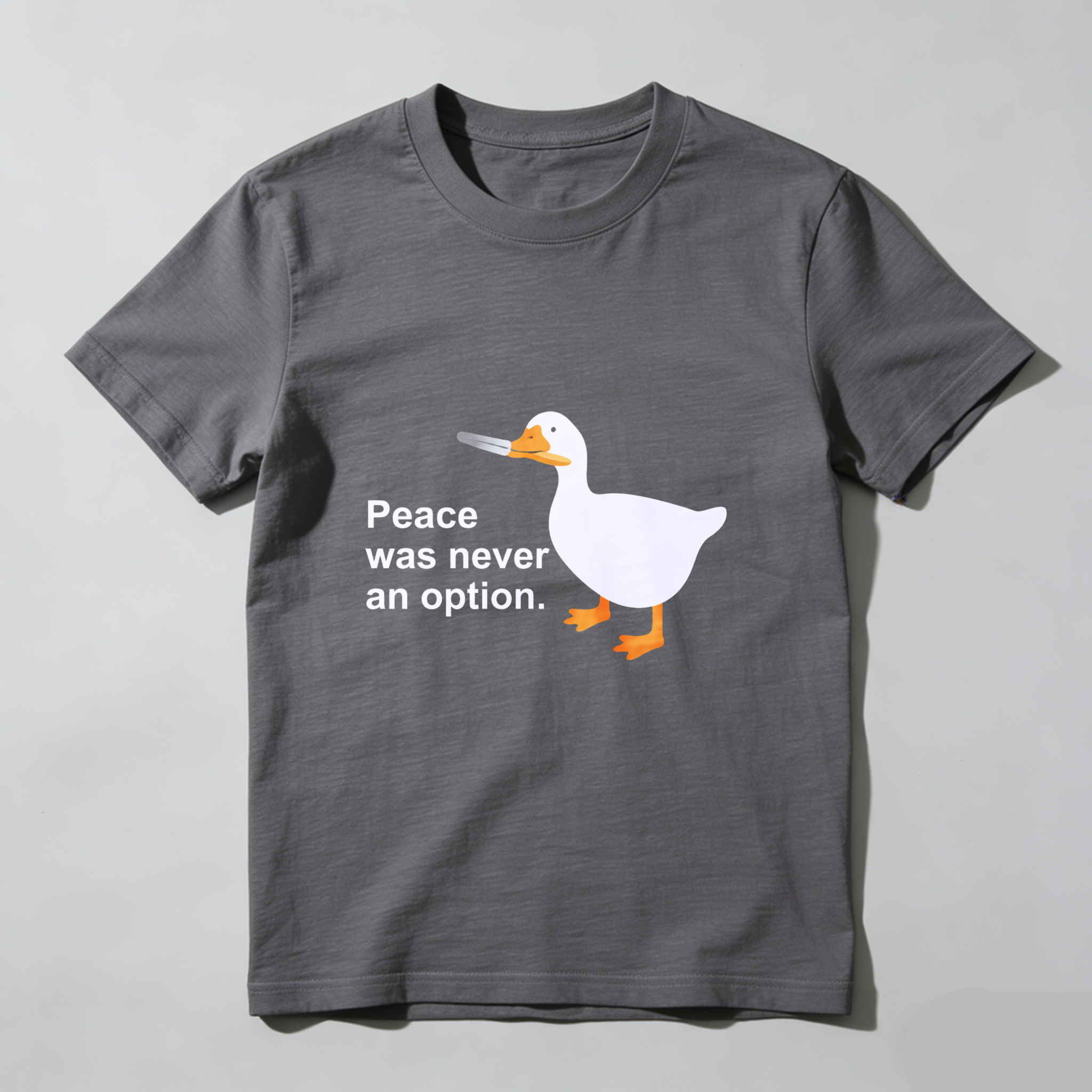 Dorawear Peace Was Never An Option Duck Pure Cotton Short Sleeve T Shirt