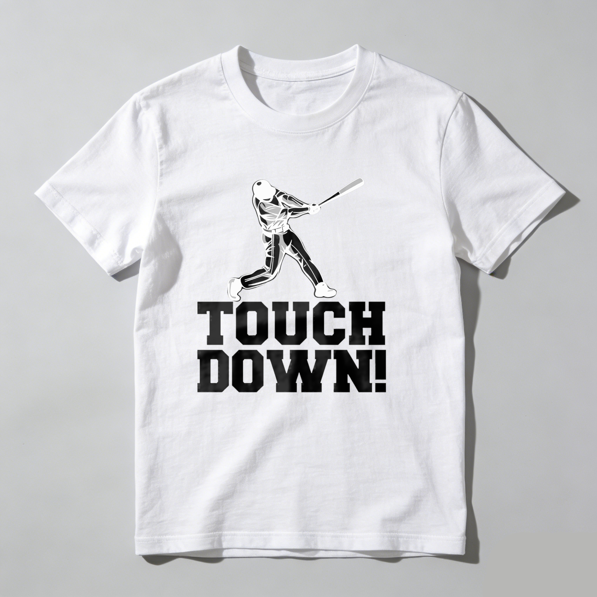 Dorawear™ Touch Down Baseball Player Swinging Bat  T Shirt