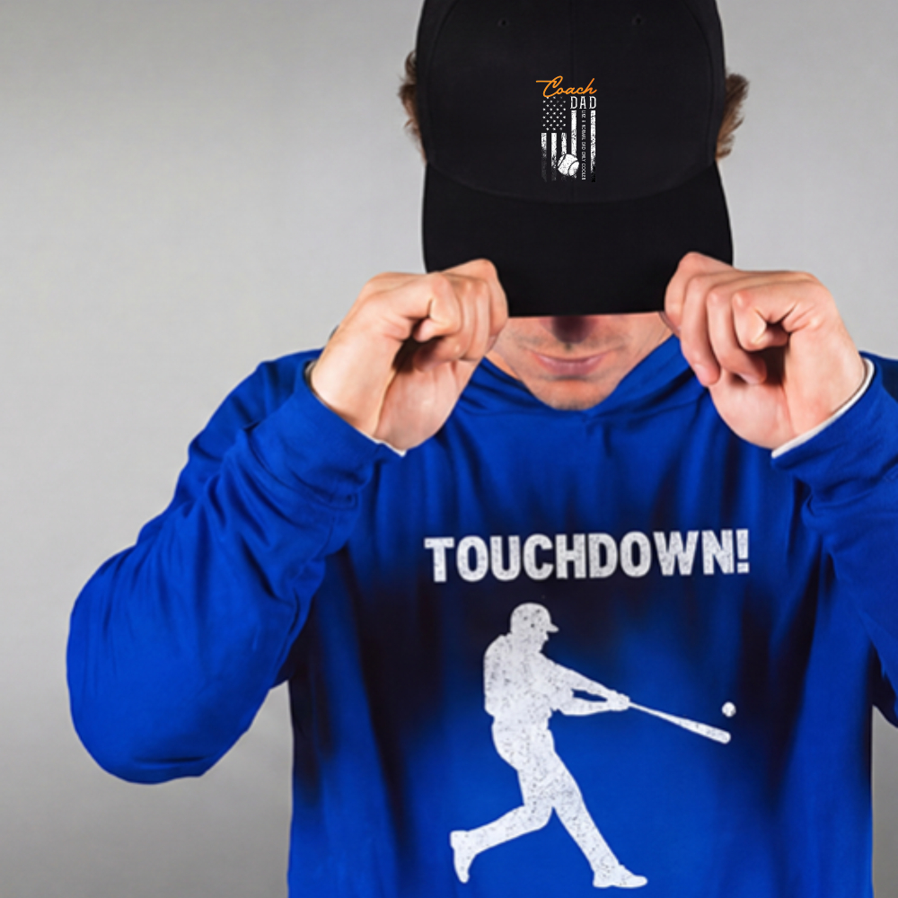 Dorawear™ Baseball Cap Coach Dad American Flag And Baseball Design For Father And Coach