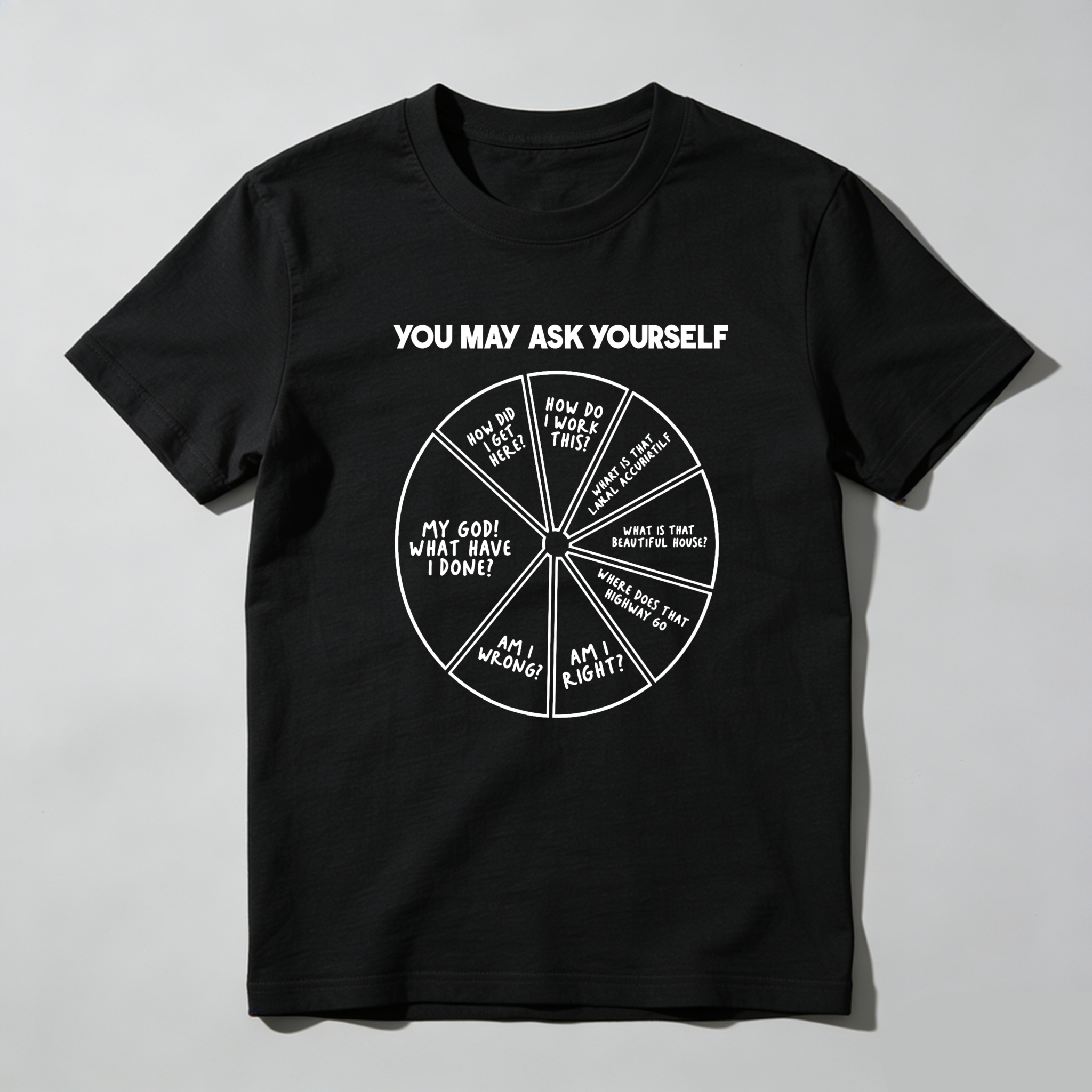 Dorawear You May Ask Yourself Wheel Of Questions T Shirt