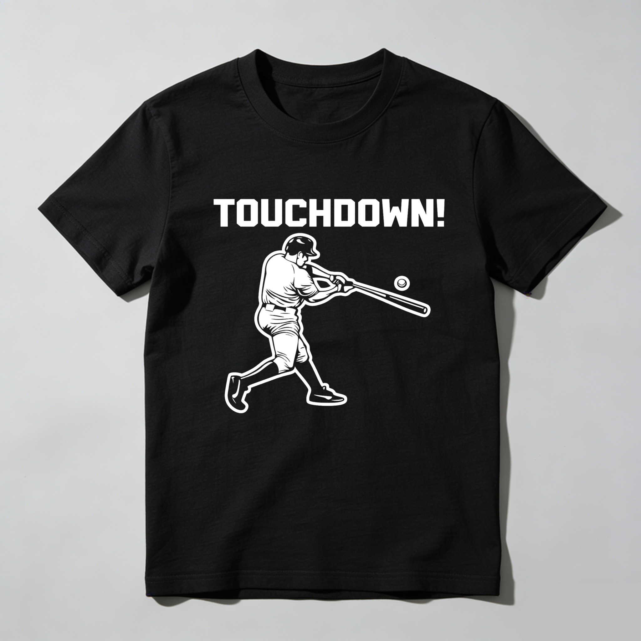 Dorawear™ Touchdown Baseball Player Swinging Bat  T Shirt