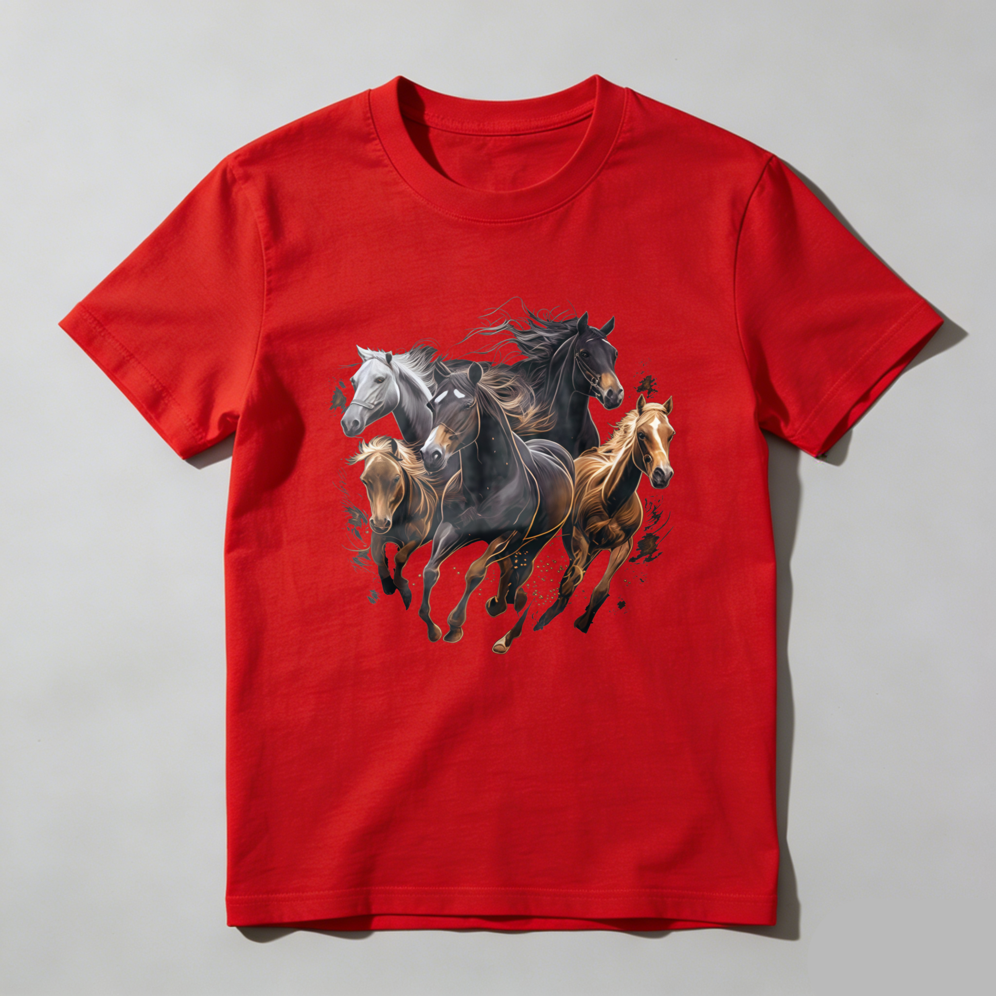 Dorawear™  Horse Gallop Dynamic Artistic Design Print T Shirt