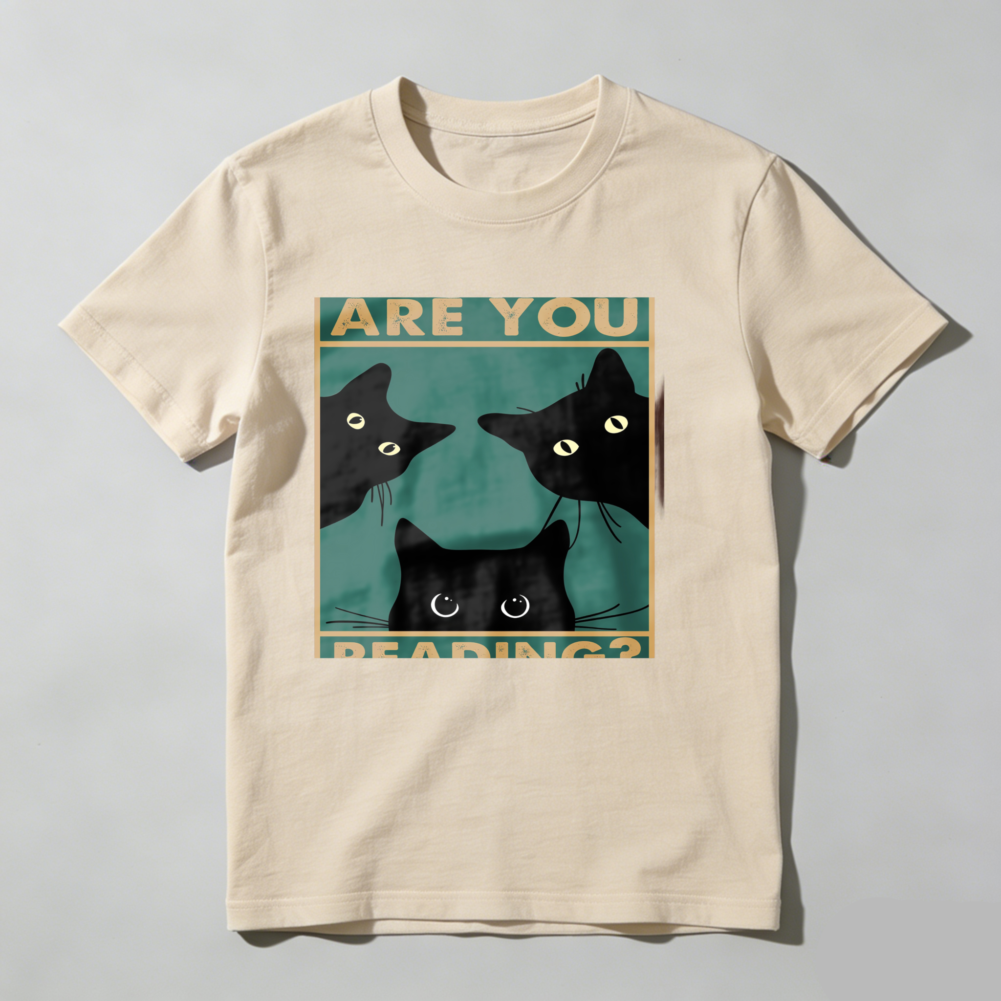 Dorawear™ Are You Reading Three Black Cats T Shirt