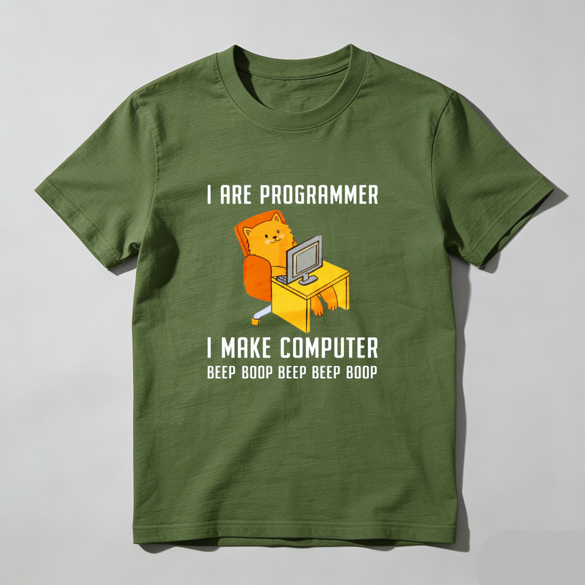 Dorawear I Are Programmer I Make Computer Beep Boop Beep Boop Pure Cotton Short Sleeve T Shirt