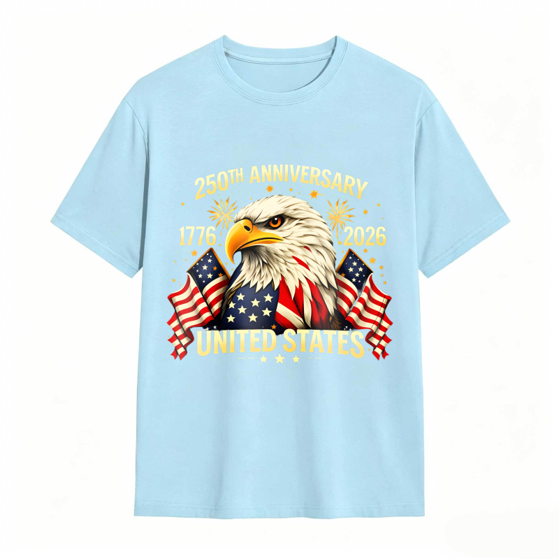 Dorawear™ American Eagle With Flags And 250th Anniversary Text United States 1776 2026 Unisex Classic T-shirt