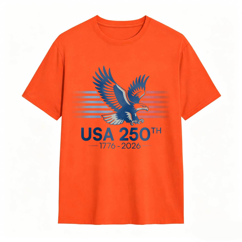 Dorawear™   Eagle And American Flag Design Usa 250th Anniversary 1776 2026 T-shirt