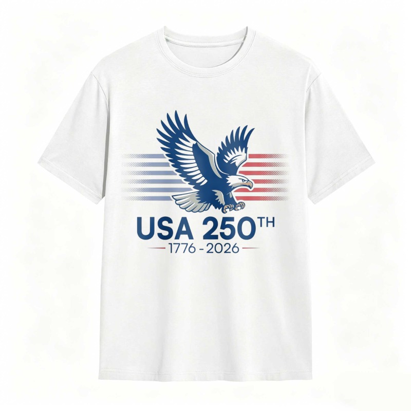 Dorawear™   Eagle And American Flag Design Usa 250th Anniversary 1776 2026 T-shirt