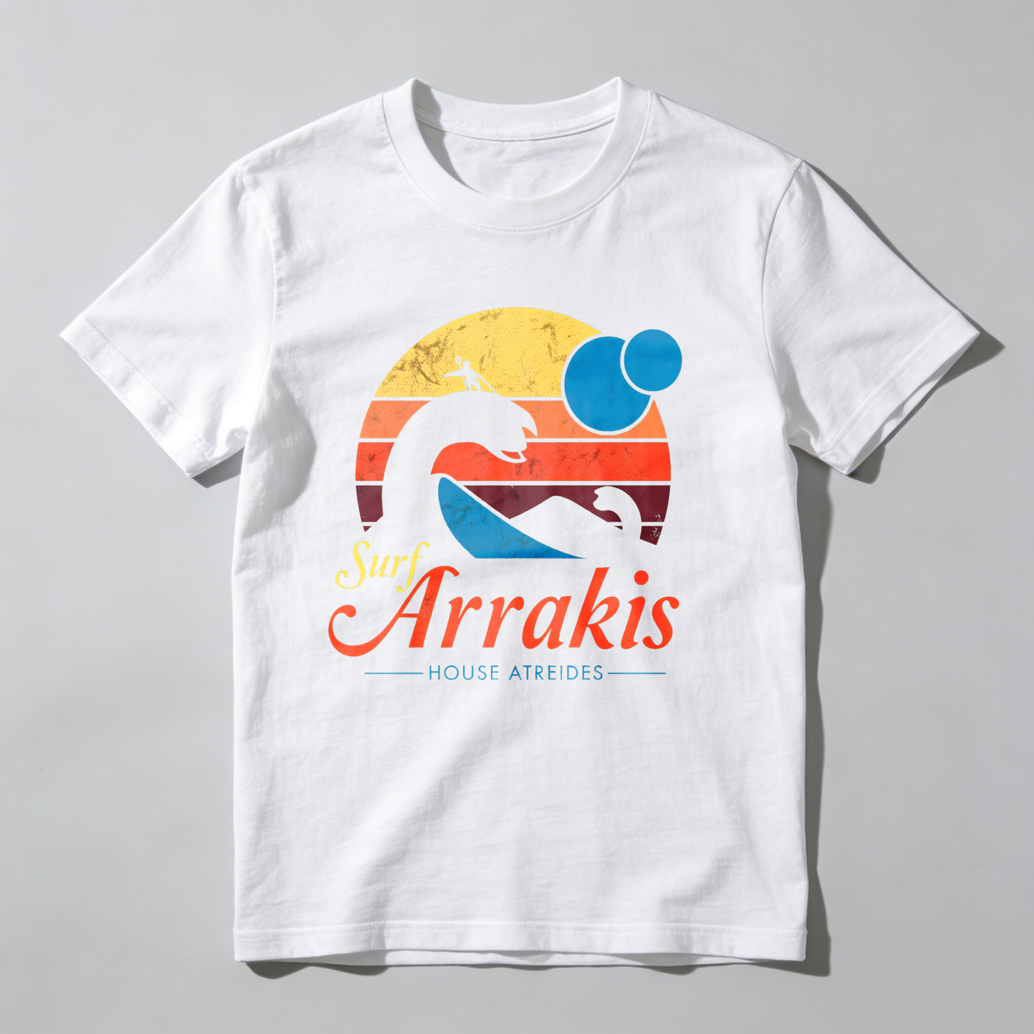 Dorawear™ Surf Arrakis House Atreides Sunset Wave Rider T Shirt