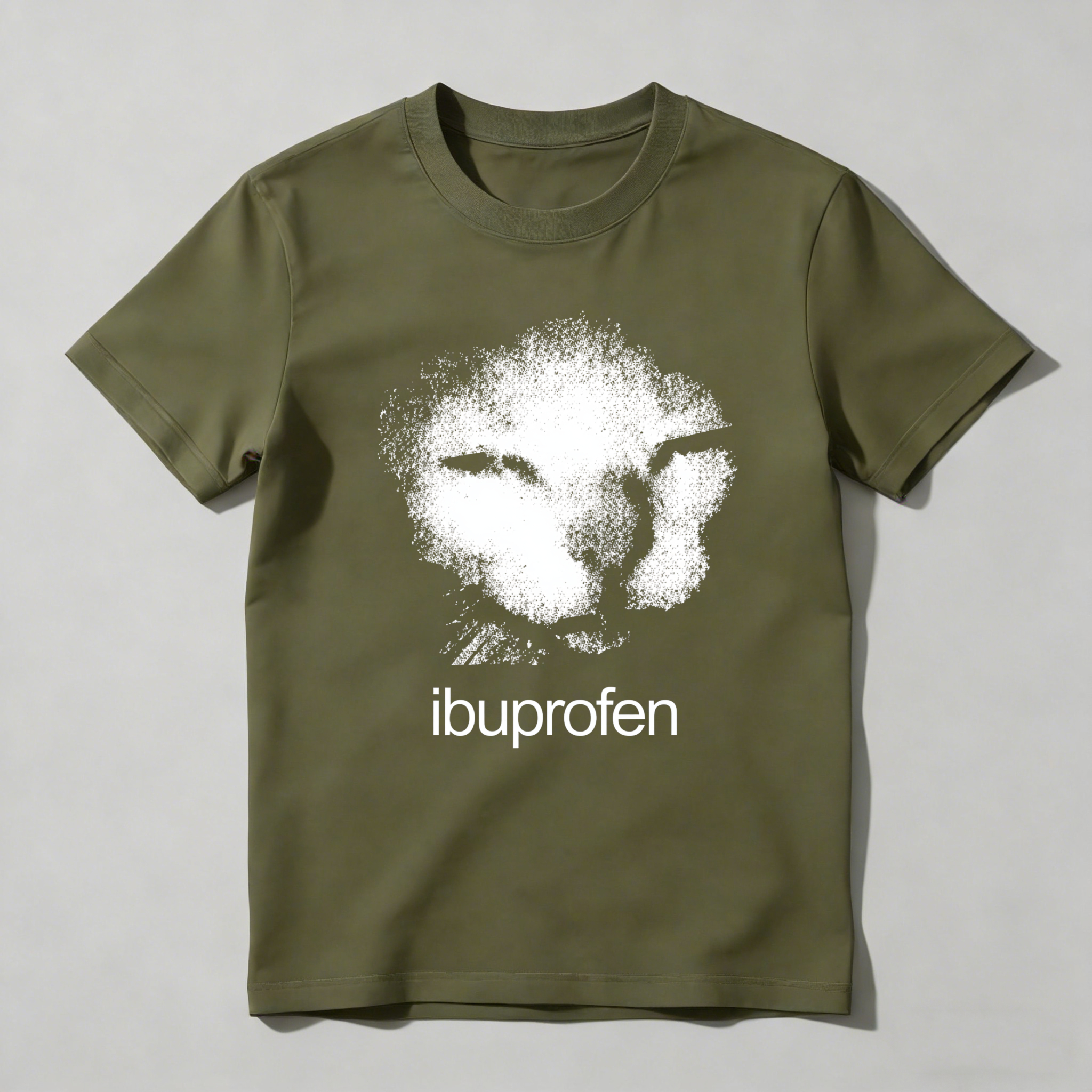 Dorawear™ Cat Face With Ibuprofen Text T Shirt