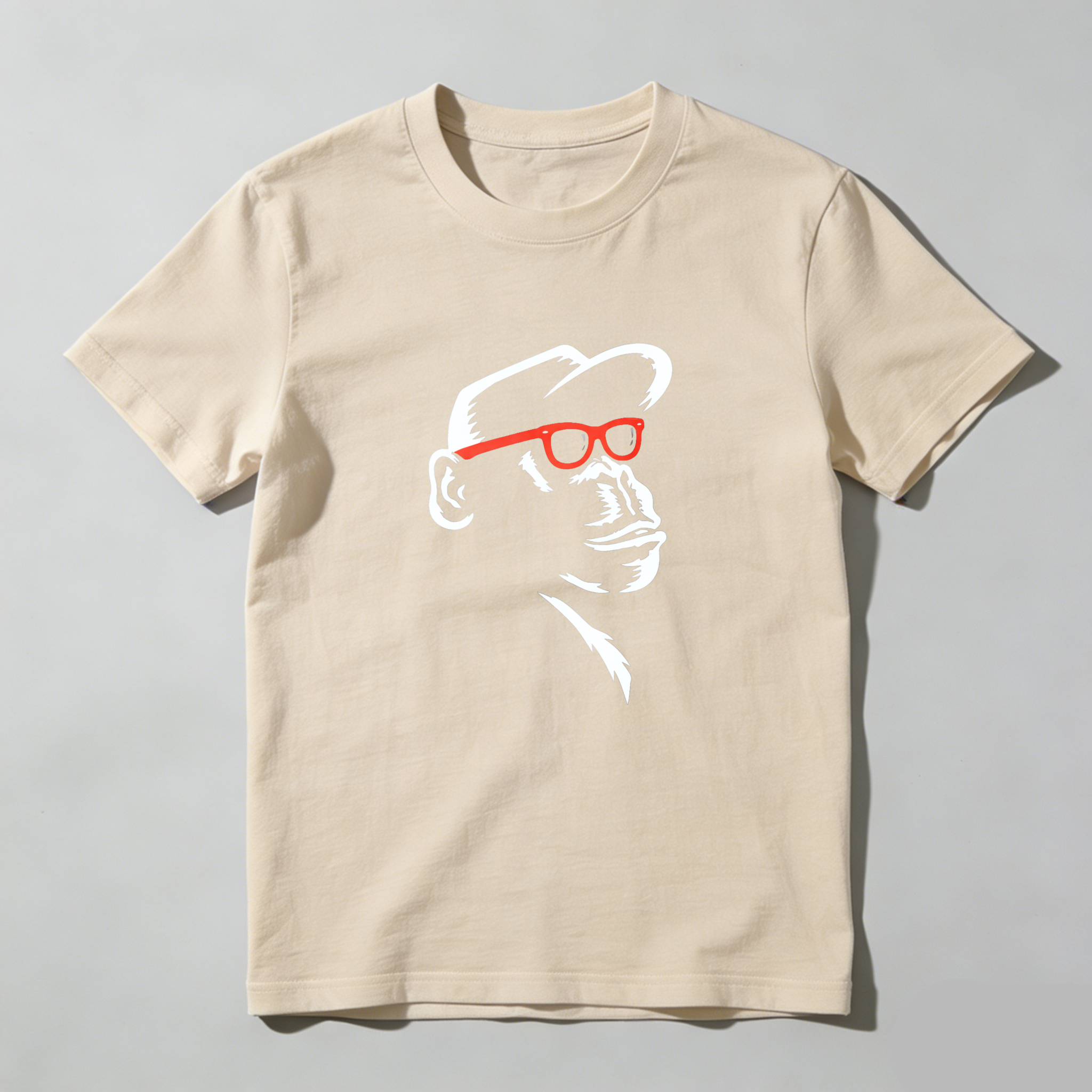 Dorawear Monkey With Red Glasses Pure Cotton Short Sleeve T Shirt