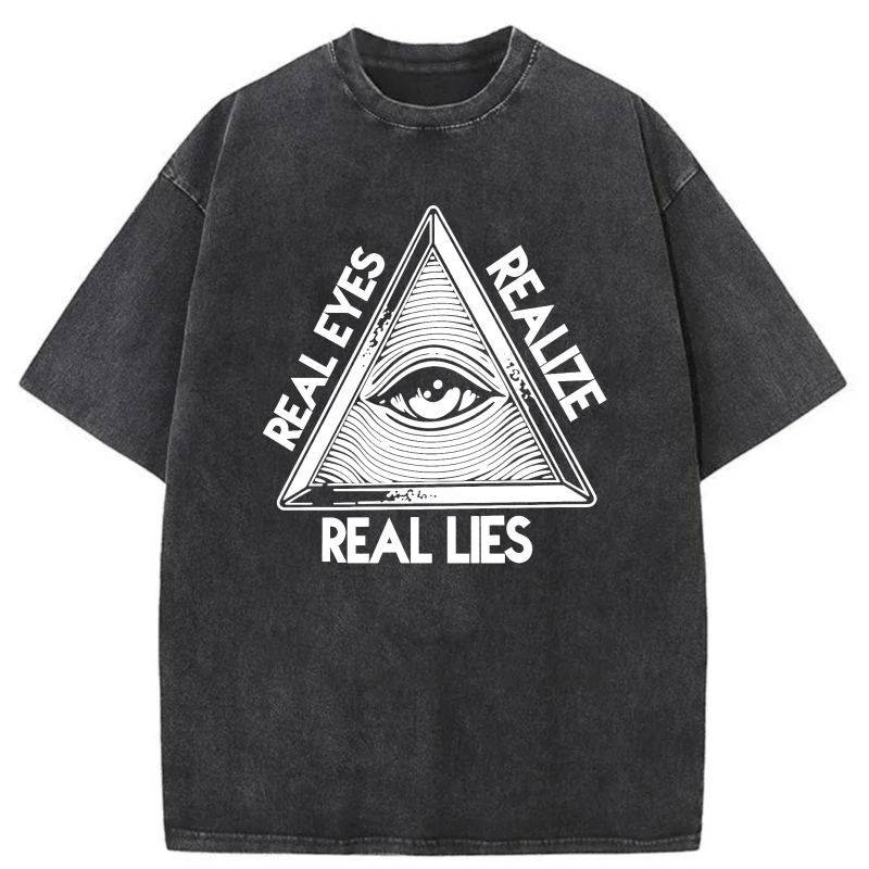 Dorawear™  Real Eyes Realize Real Lies Washed Cotton T-Shirt