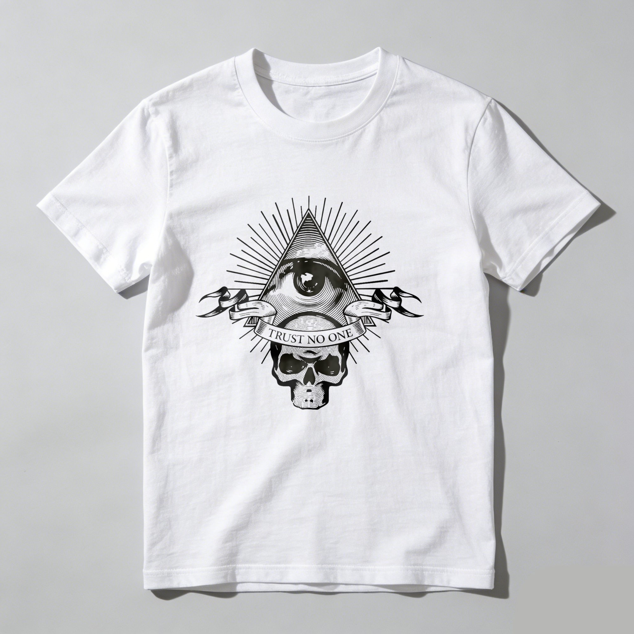 Dorawear™All Seeing Eye Skull Pyramid Symbol  T Shirt