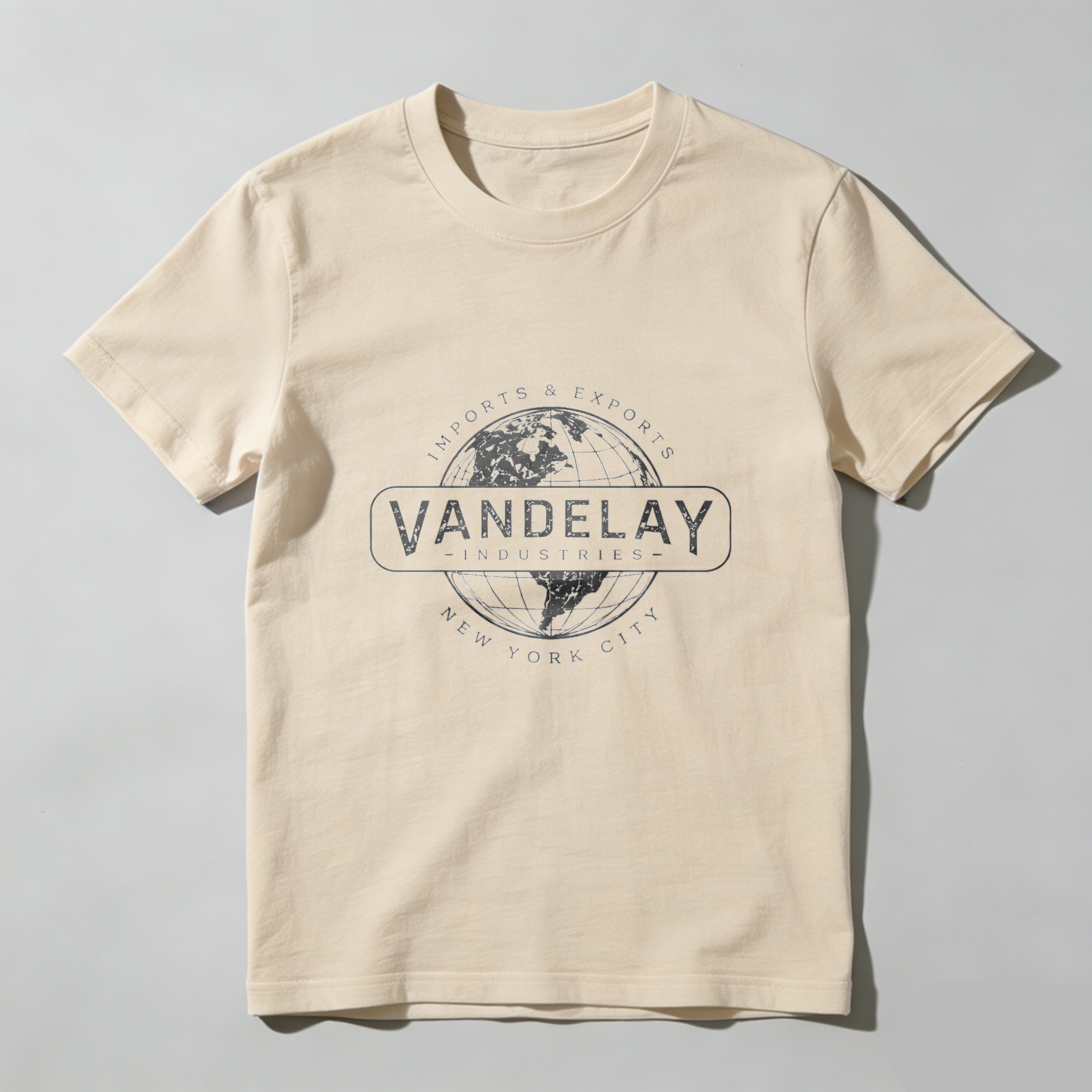 Dorawear™ Vandelay Industries Globe Logo Pure Cotton Short Sleeve T Shirt-Dorawear