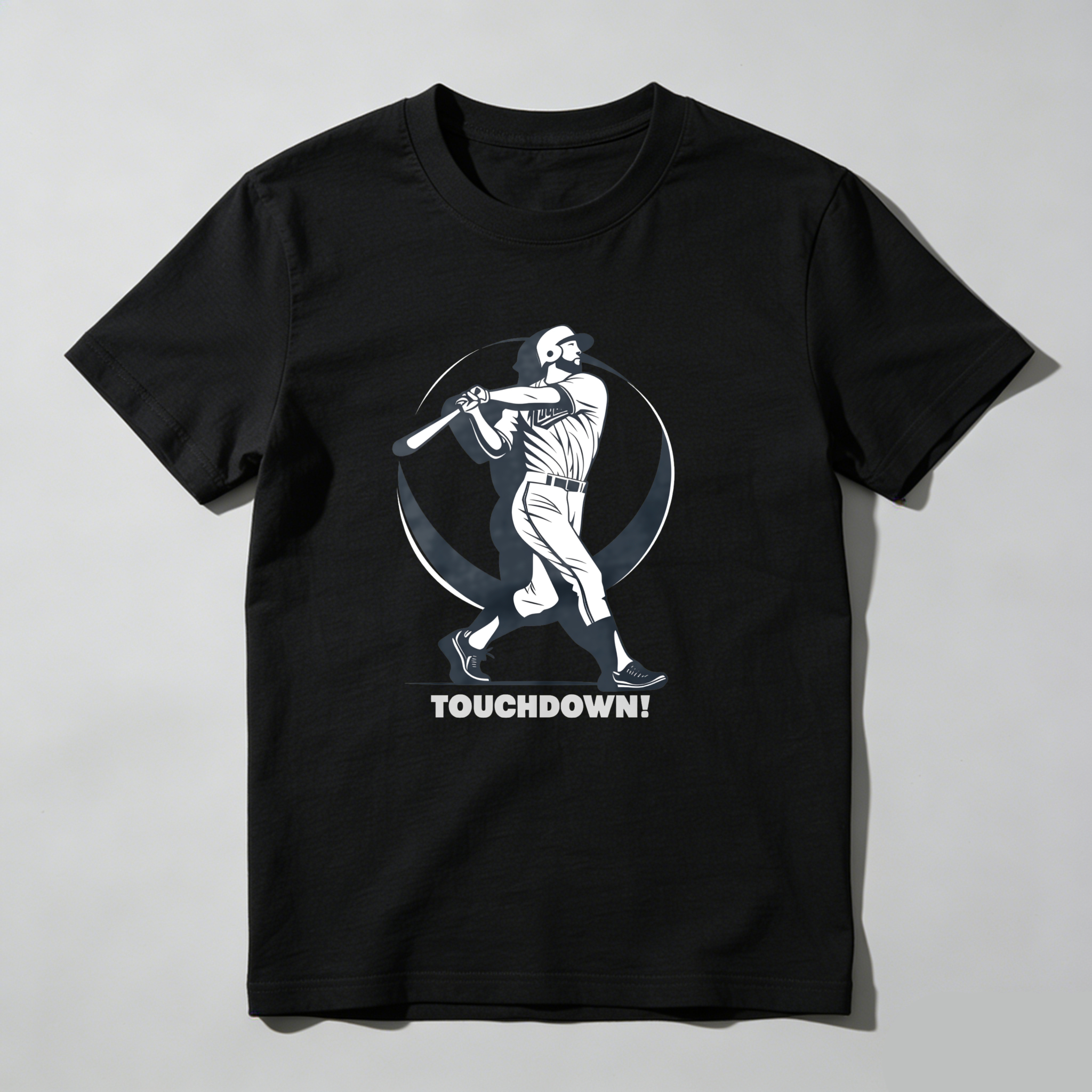 Dorawear™ Baseball Player Swinging Bat Touchdown  T Shirt